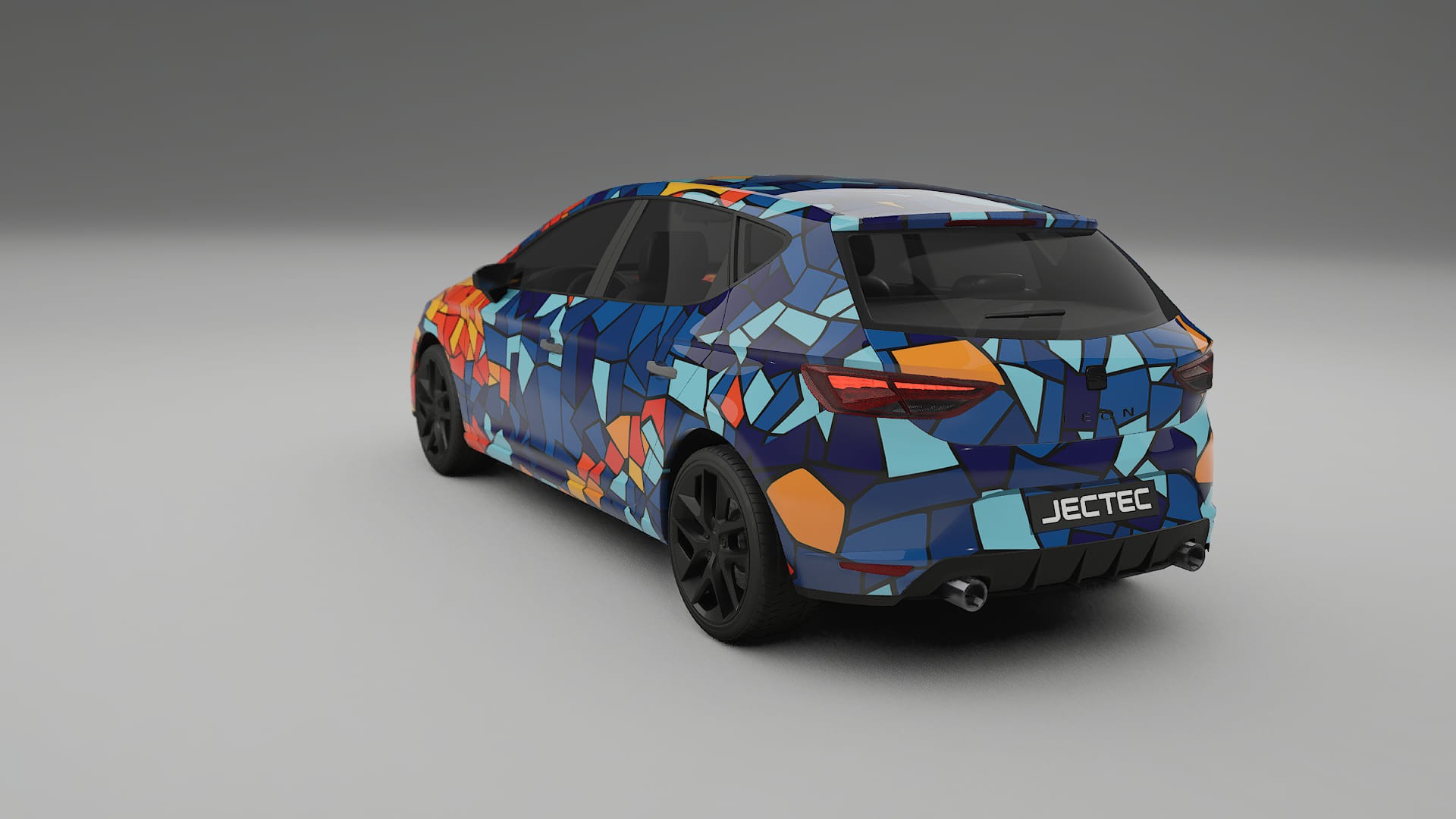 Seat Leon FR 5F BARCELONA – Designad Wrap PPF-sats i utskrivbar polyuretanfilm