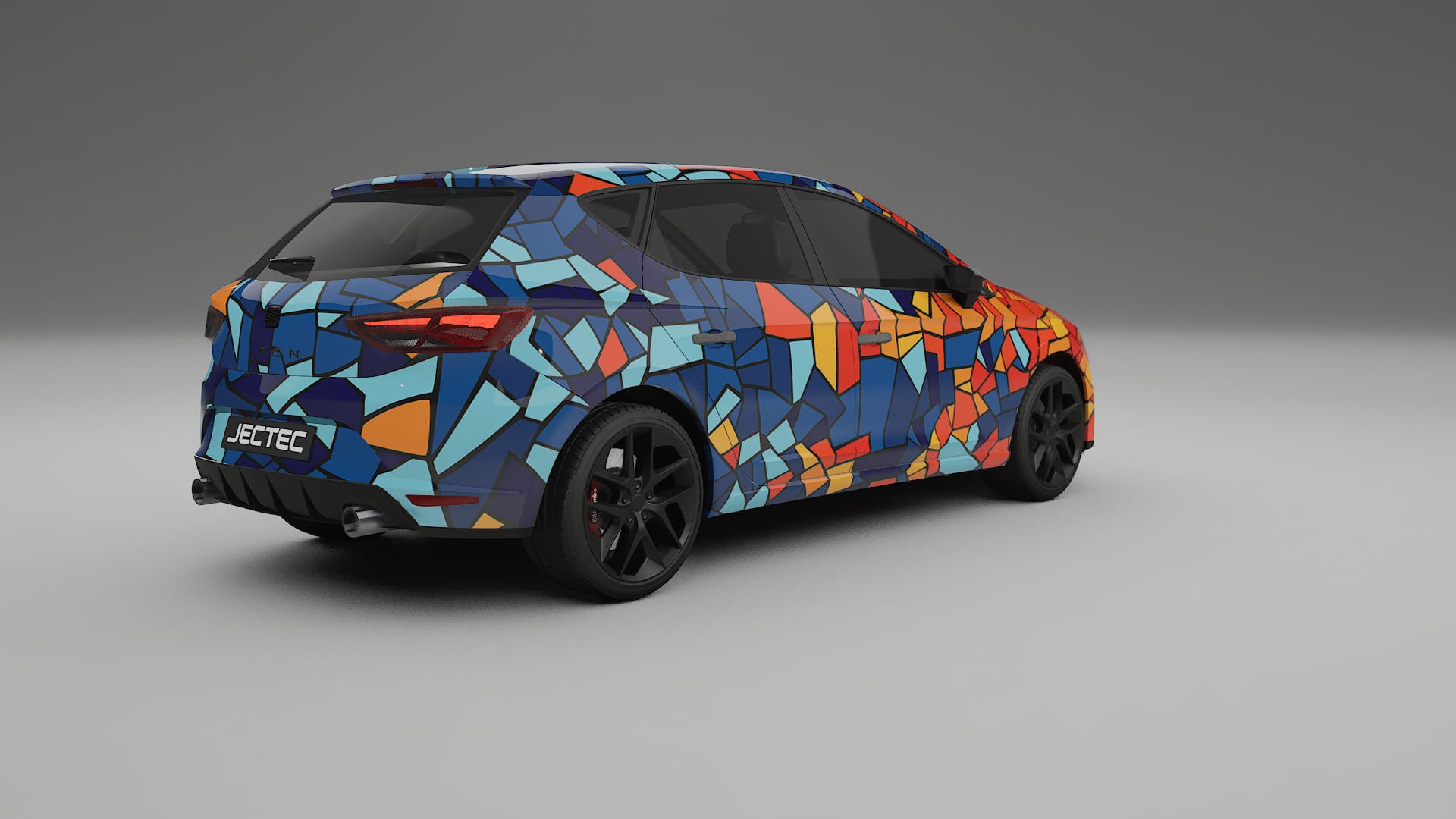 Seat Leon FR 5F BARCELONA – Designad Wrap PPF-sats i utskrivbar polyuretanfilm
