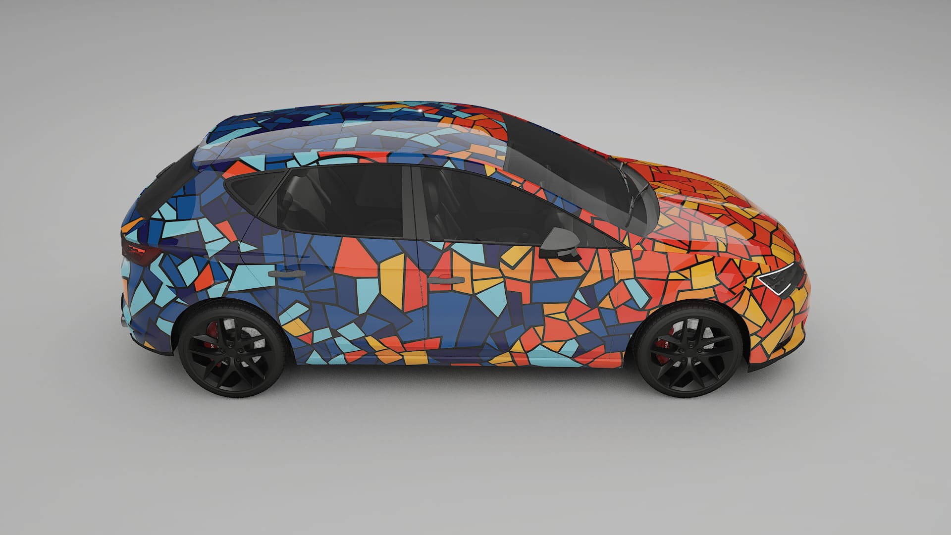 Seat Leon FR 5F BARCELONA – Designad Wrap PPF-sats i utskrivbar polyuretanfilm