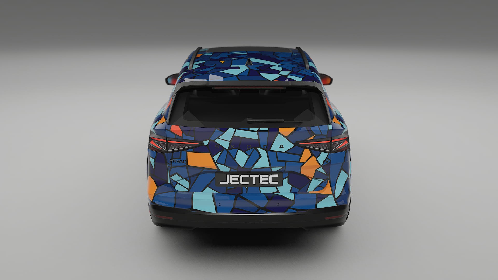 Škoda Enyaq MEB BARCELONA – Designad Wrap PPF-sats i utskrivbar polyuretanfilm