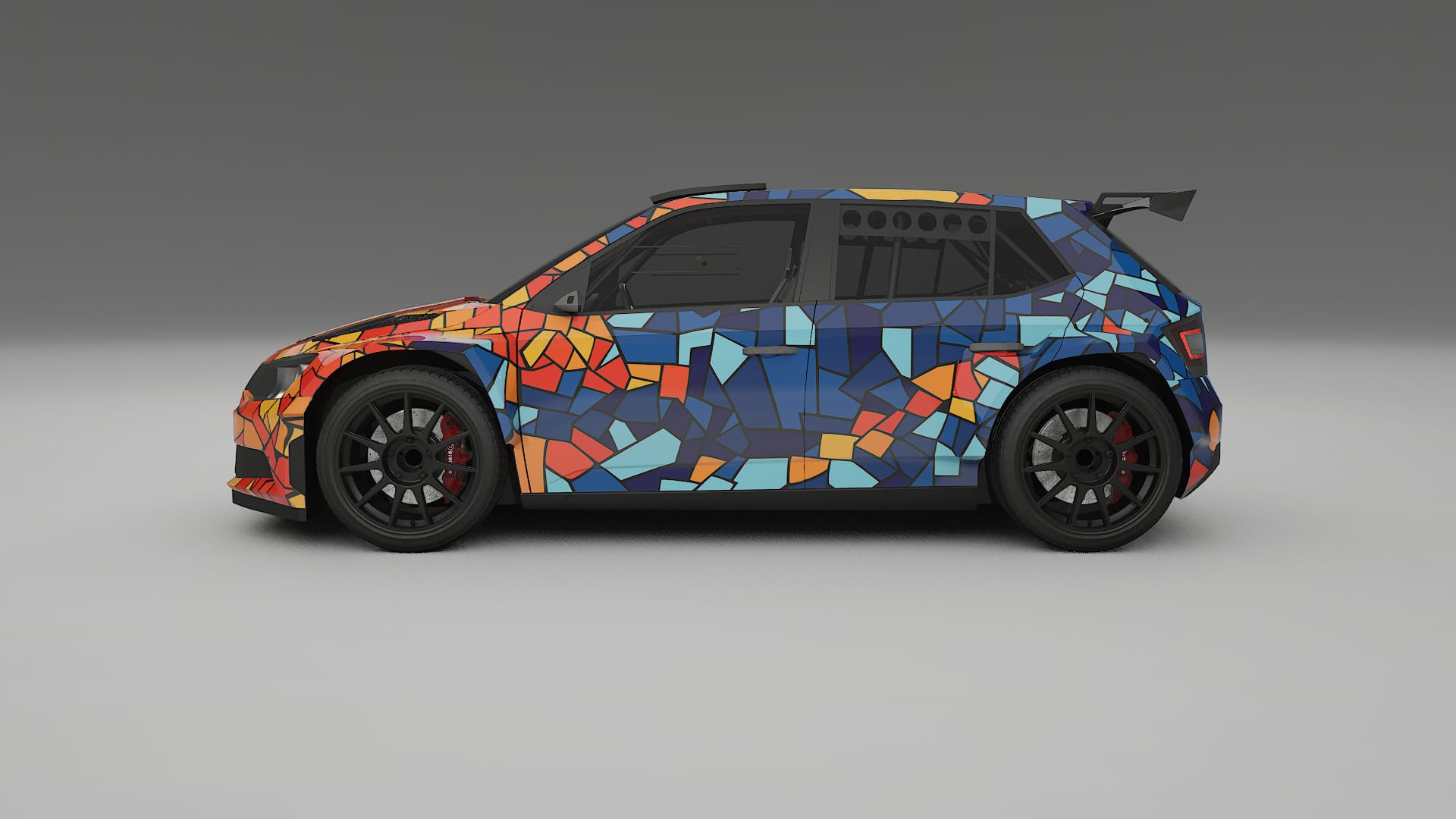 Škoda Fabia R5 6V BARCELONA – Designad Wrap PPF-sats i utskrivbar polyuretanfilm