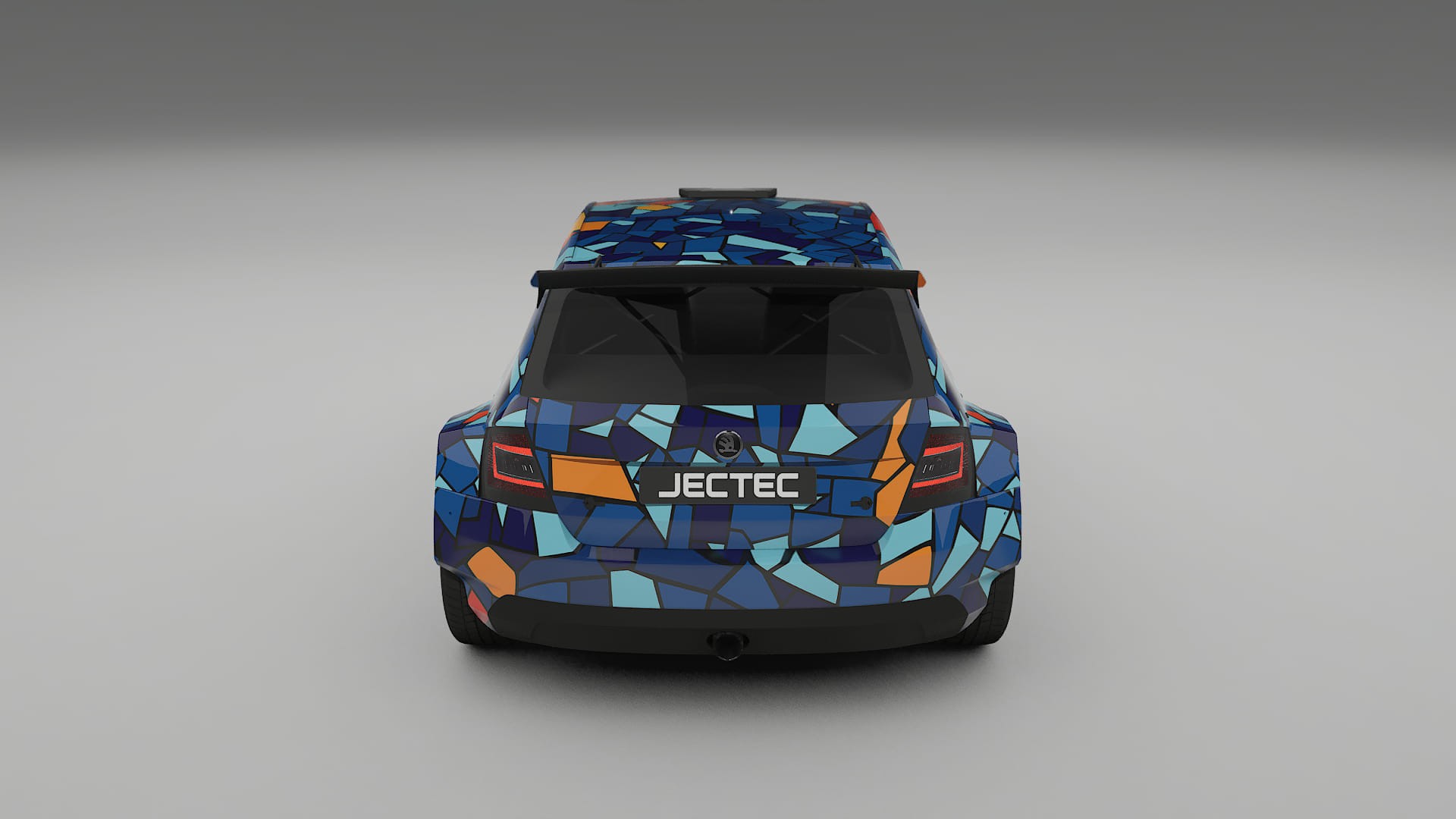 Škoda Fabia R5 6V BARCELONA – Designad Wrap PPF-sats i utskrivbar polyuretanfilm