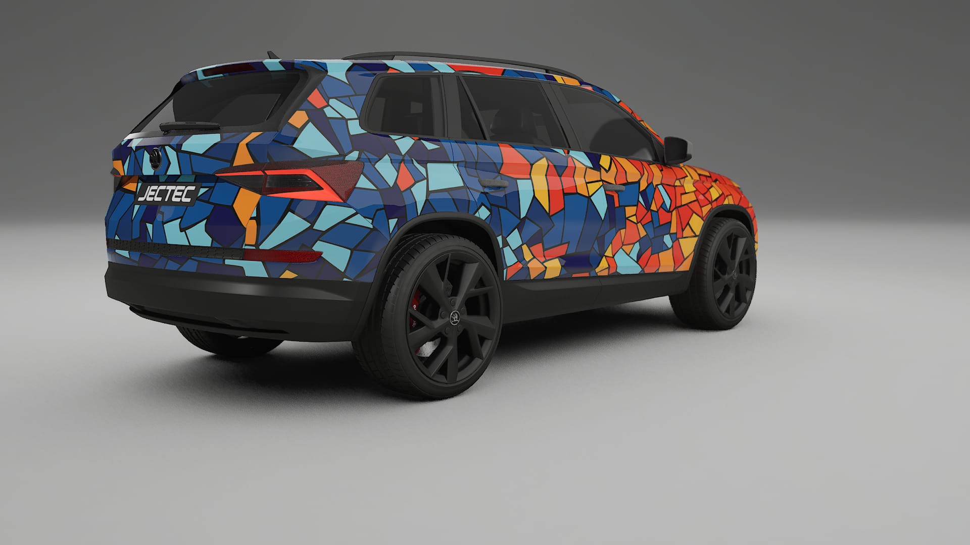 Škoda Kodiaq NS7 BARCELONA – Designad Wrap PPF-sats i utskrivbar polyuretanfilm