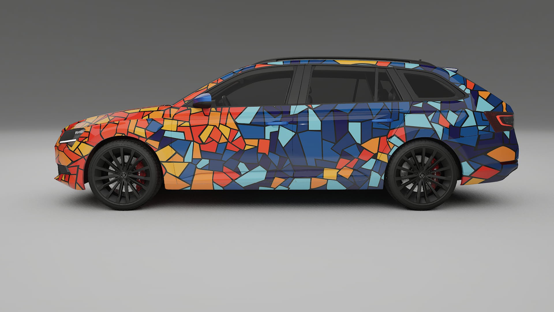 Škoda Superb B8 BARCELONA – Designad Wrap PPF-sats i utskrivbar polyuretanfilm