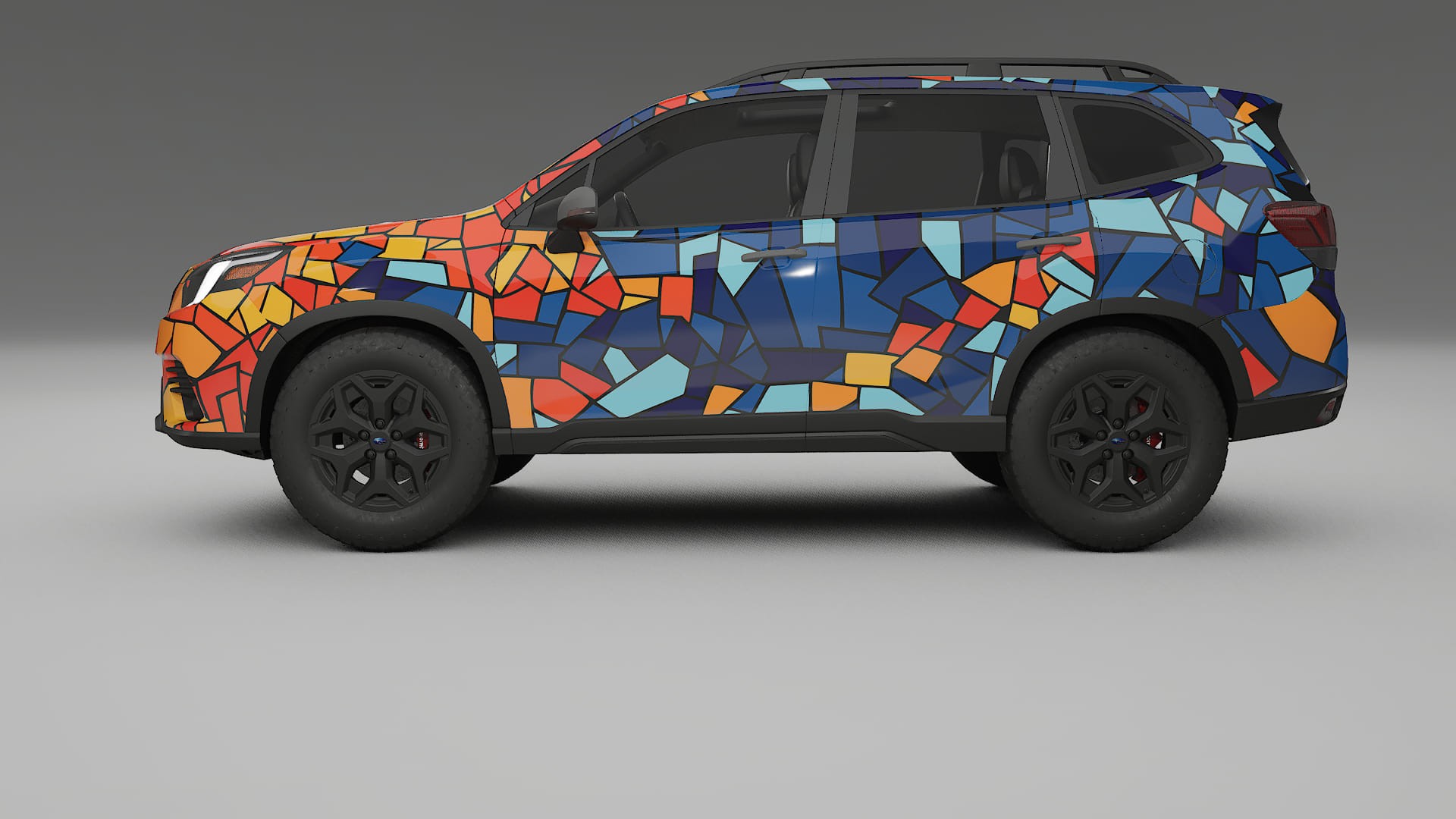 Subaru Forester V SK prefacelift pre-LCI BARCELONA – Designad Wrap PPF-sats i utskrivbar polyuretanfilm