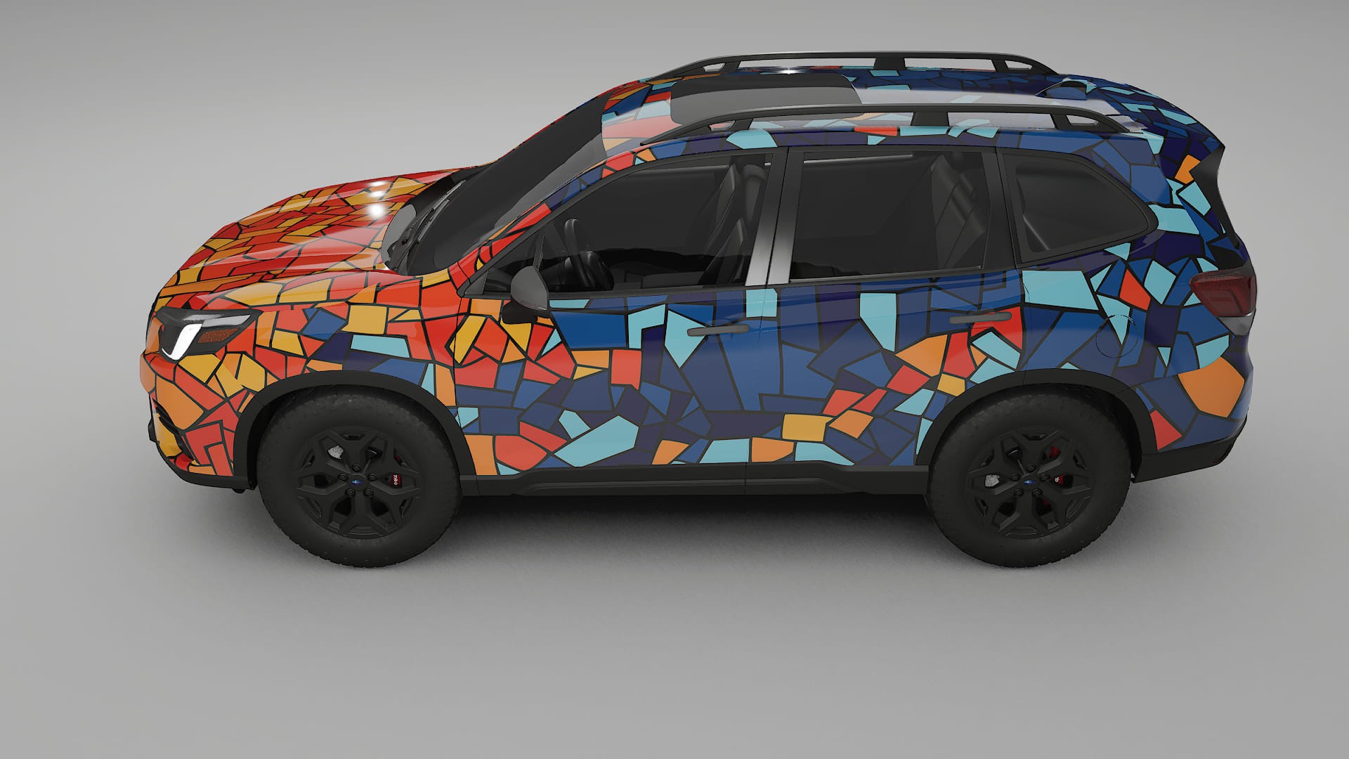 Subaru Forester V SK prefacelift pre-LCI BARCELONA – Designad Wrap PPF-sats i utskrivbar polyuretanfilm