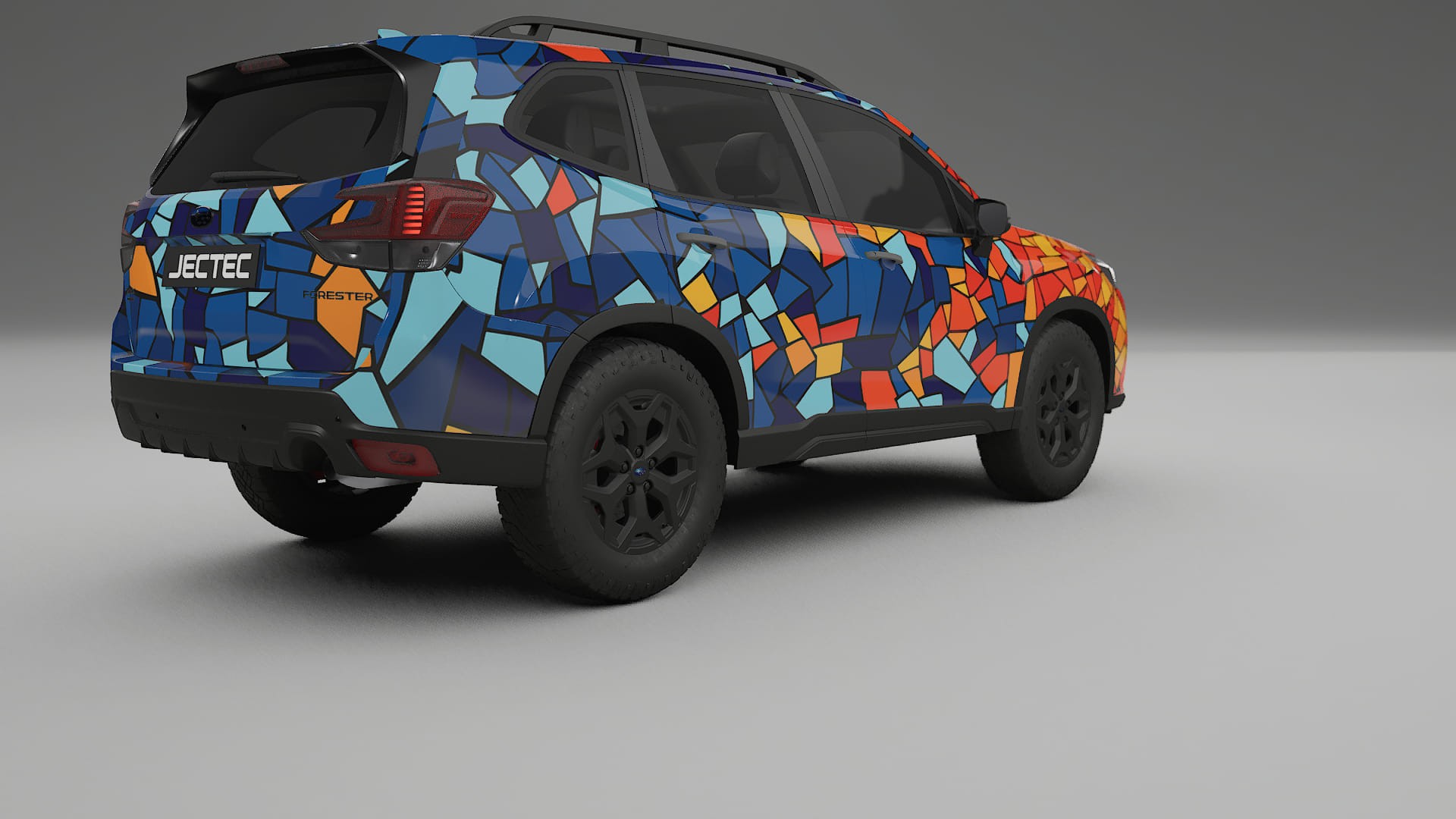 Subaru Forester V SK prefacelift pre-LCI BARCELONA – Designad Wrap PPF-sats i utskrivbar polyuretanfilm
