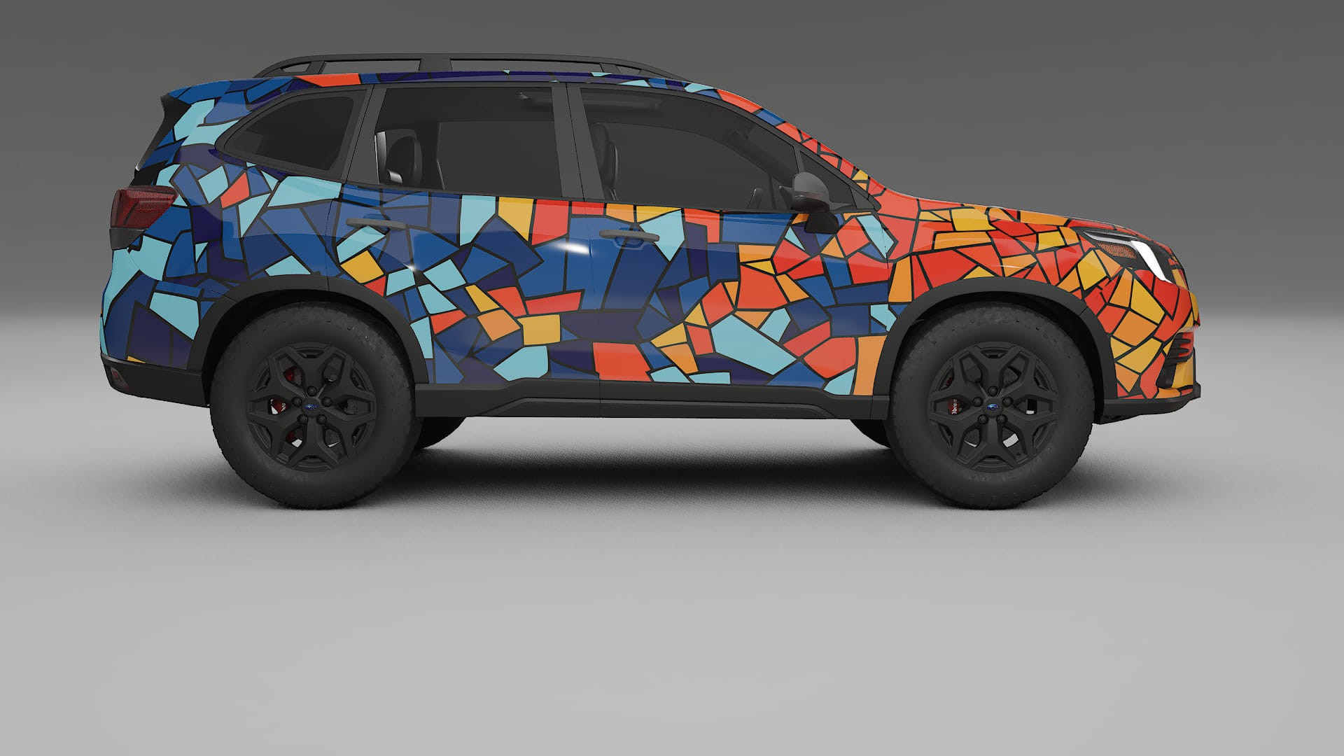 Subaru Forester V SK prefacelift pre-LCI BARCELONA – Designad Wrap PPF-sats i utskrivbar polyuretanfilm