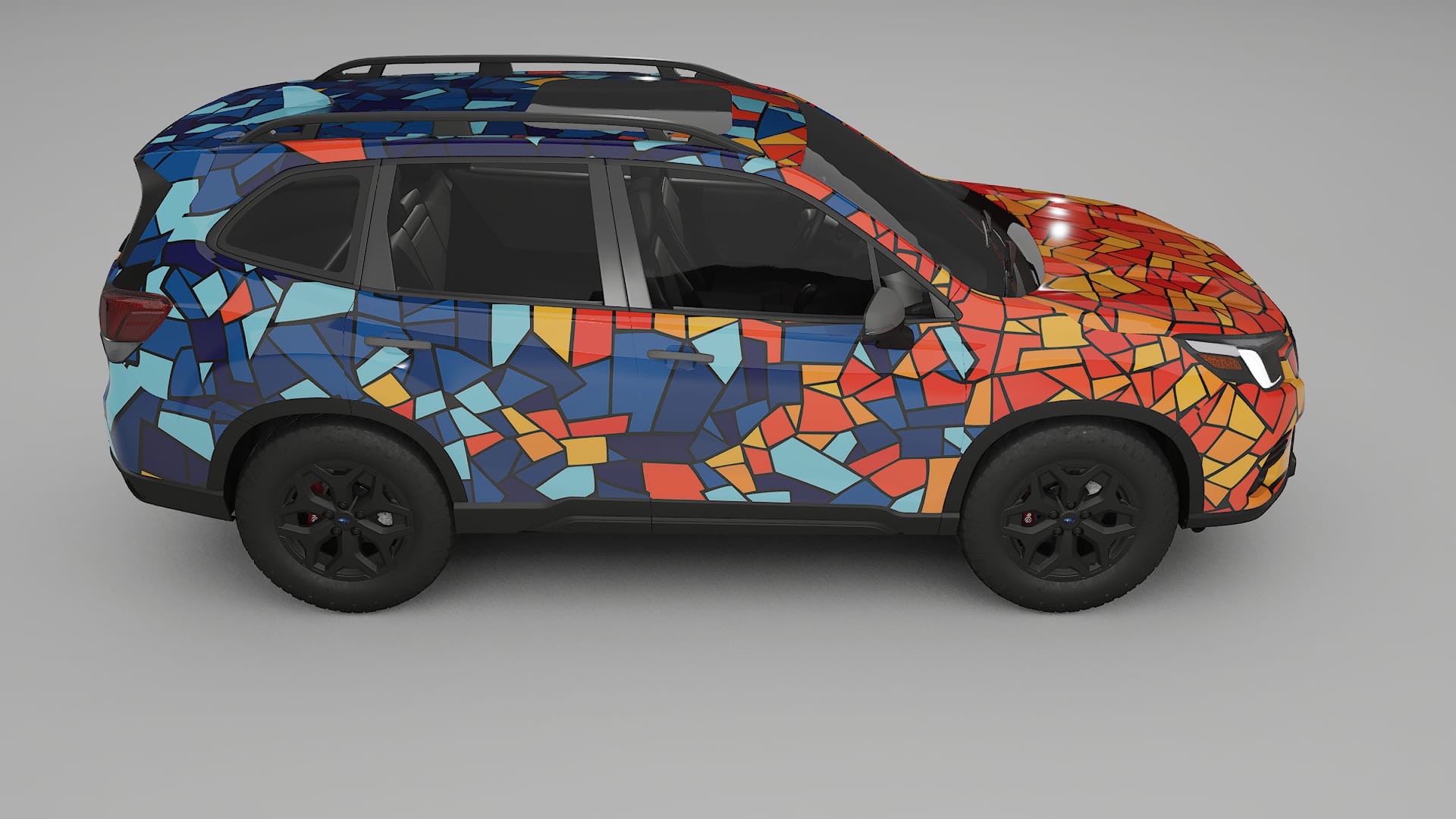 Subaru Forester V SK prefacelift pre-LCI BARCELONA – Designad Wrap PPF-sats i utskrivbar polyuretanfilm
