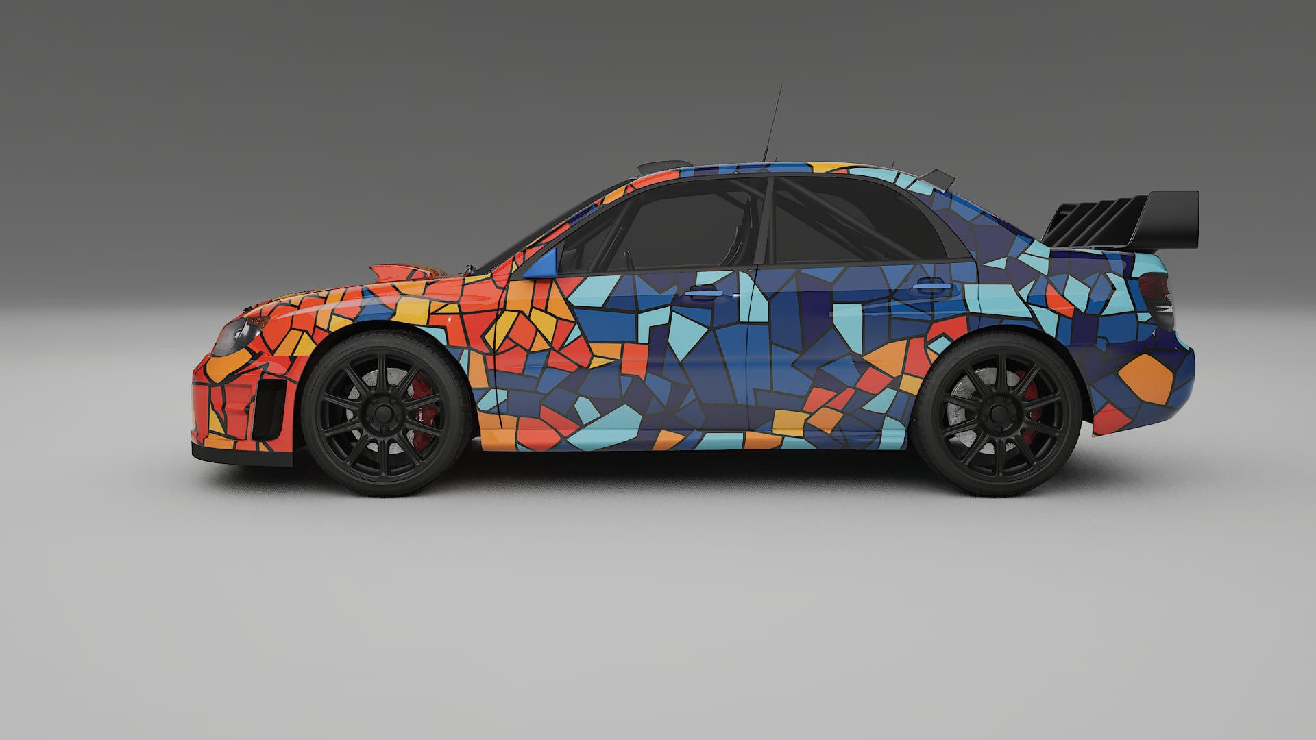 Subaru Impreza WRC GD BARCELONA – Designad Wrap PPF-sats i utskrivbar polyuretanfilm