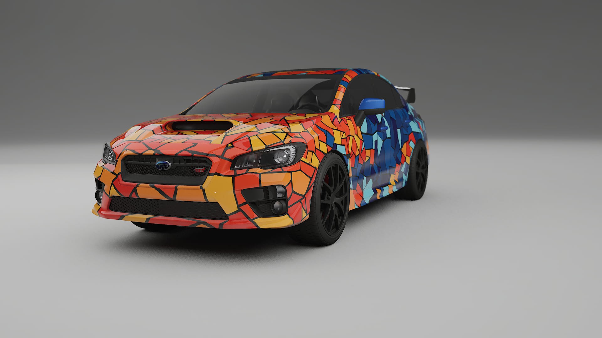 Subaru Impreza WRX Sti VA prefacelift pre-LCI BARCELONA – Designad Wrap PPF-sats i utskrivbar polyuretanfilm