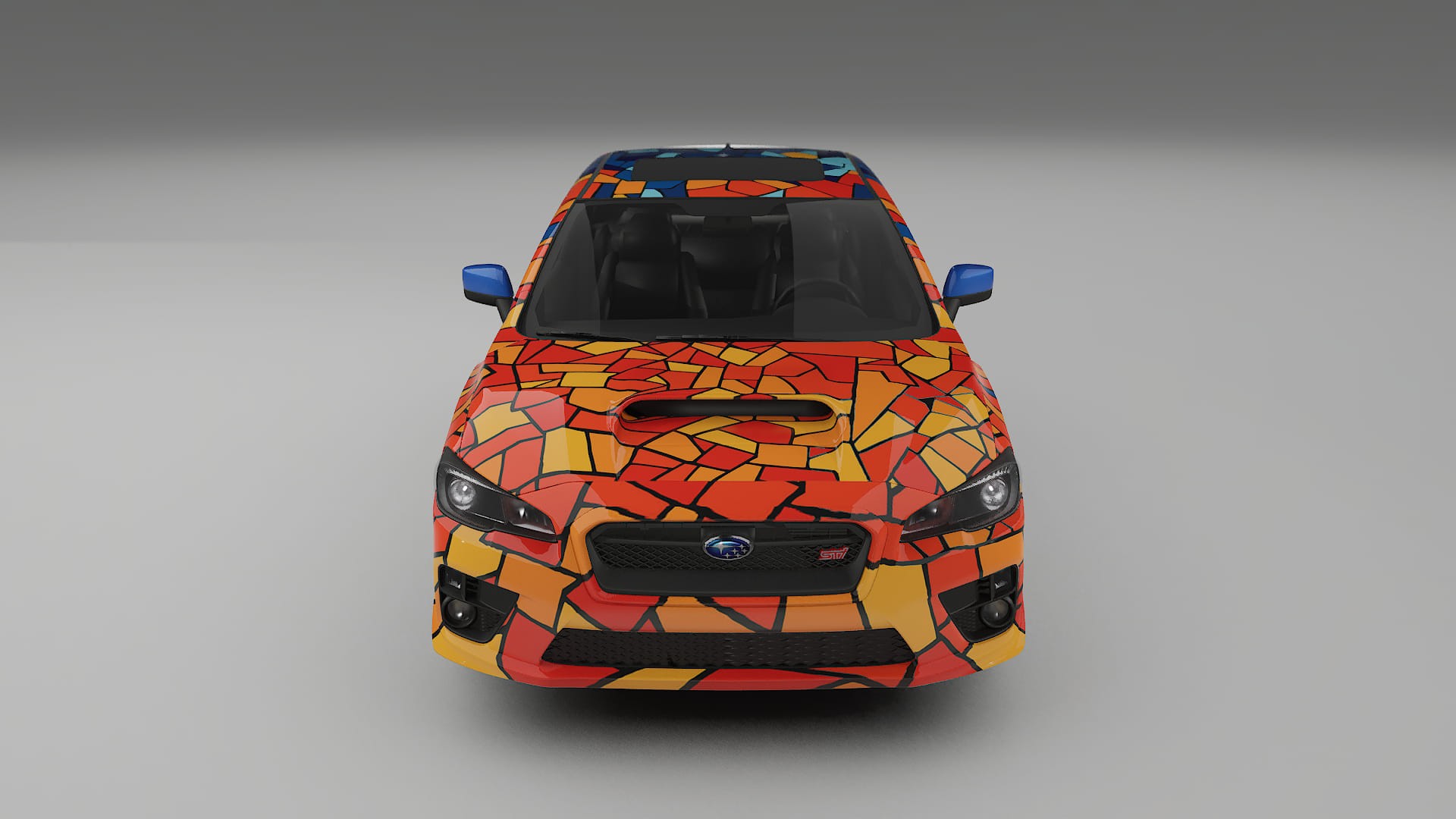Subaru Impreza WRX Sti VA prefacelift pre-LCI BARCELONA – Designad Wrap PPF-sats i utskrivbar polyuretanfilm