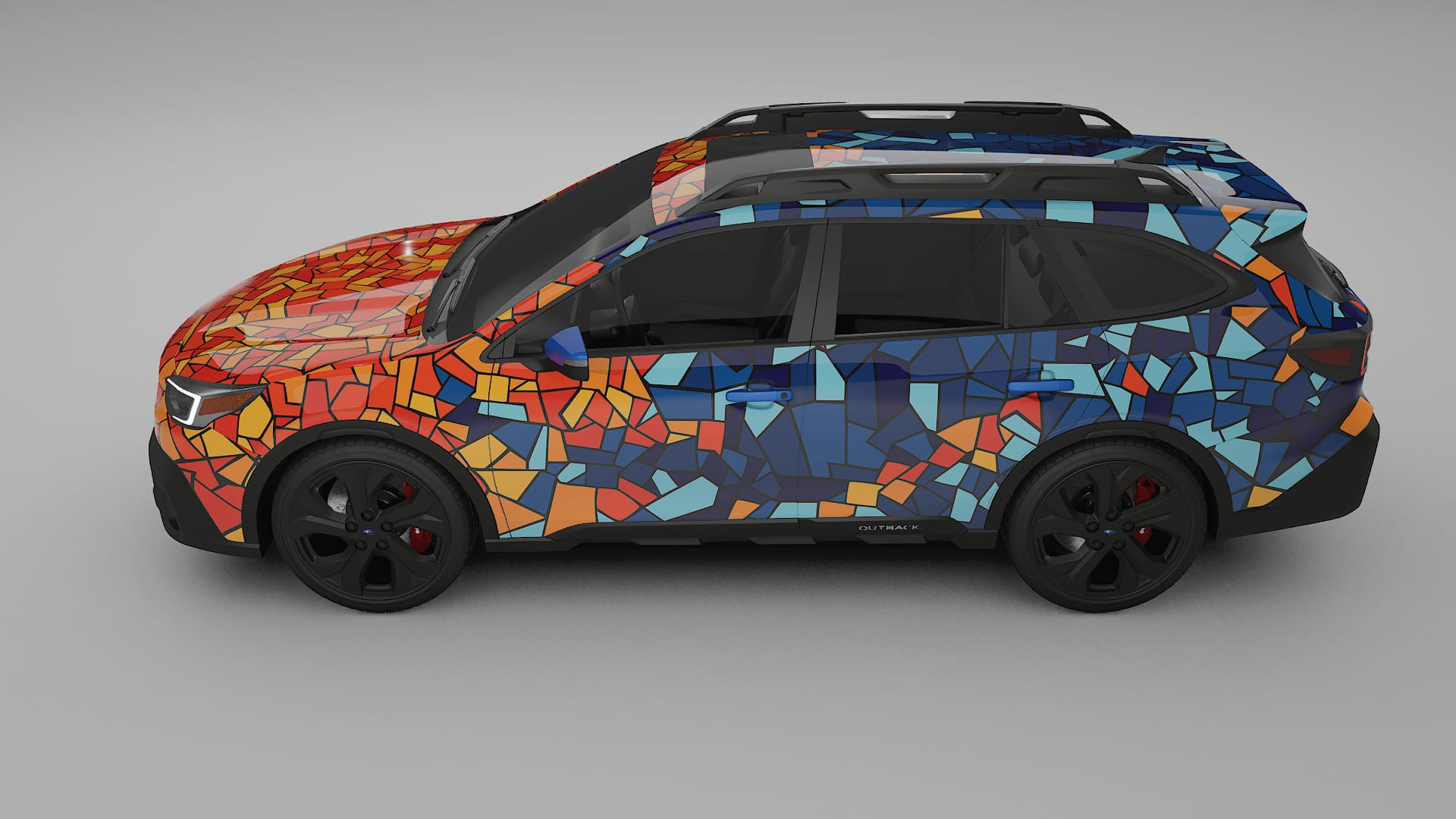 Subaru Outback VI BS facelift LCI BARCELONA – Designad Wrap PPF-sats i utskrivbar polyuretanfilm