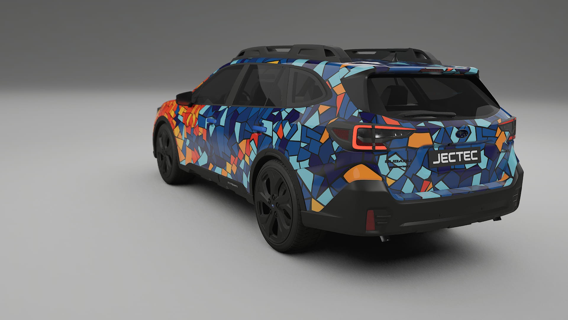 Subaru Outback VI BS facelift LCI BARCELONA – Designad Wrap PPF-sats i utskrivbar polyuretanfilm