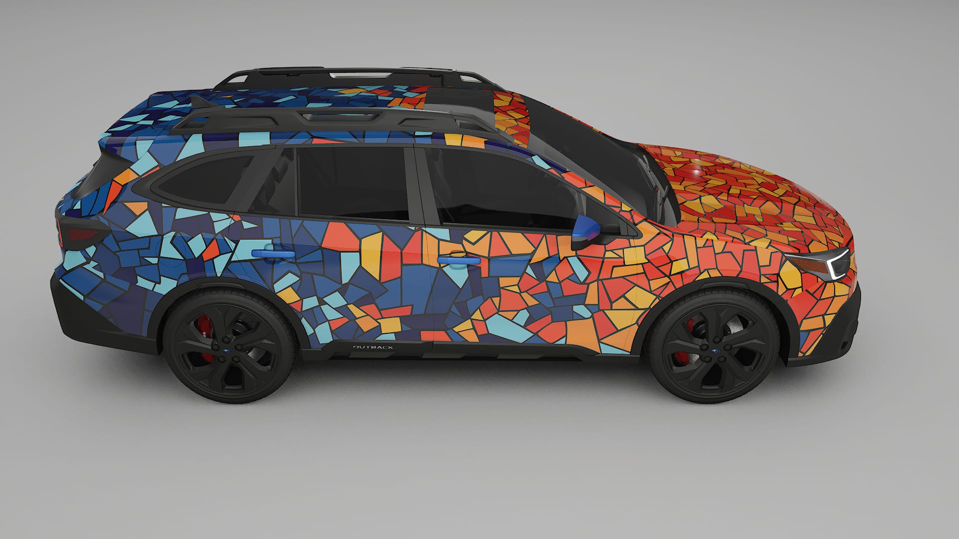 Subaru Outback VI BS facelift LCI BARCELONA – Designad Wrap PPF-sats i utskrivbar polyuretanfilm
