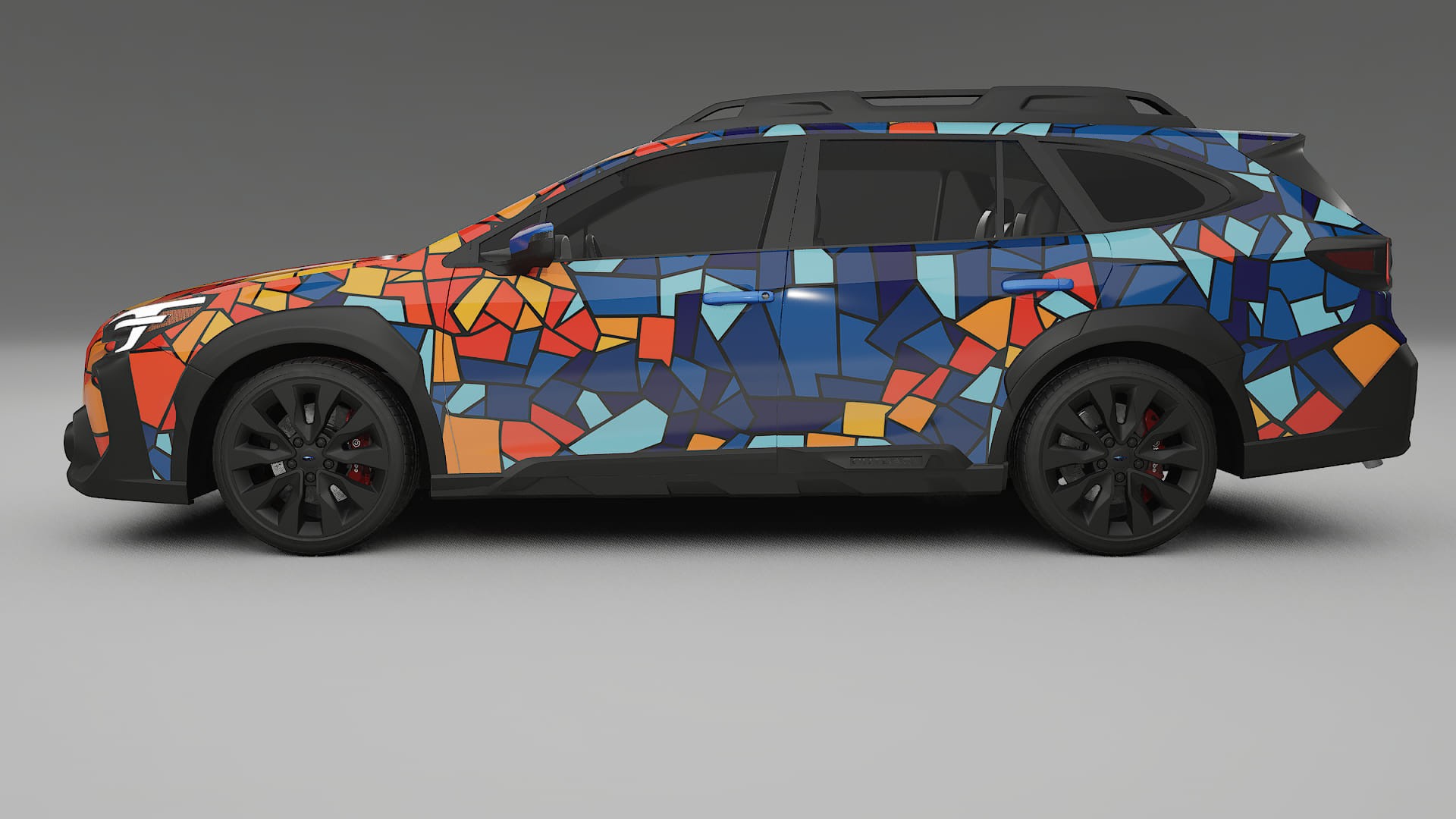 Subaru Outback VI BS prefacelift pre-LCI BARCELONA – Designad Wrap PPF-sats i utskrivbar polyuretanfilm