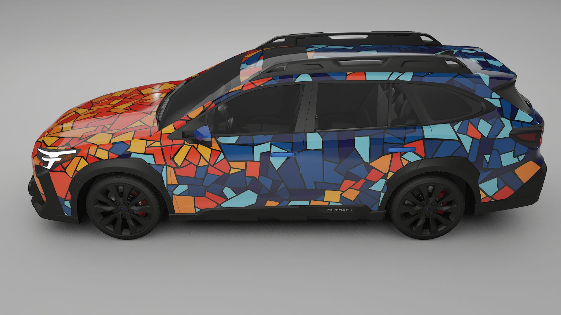 Subaru Outback VI BS prefacelift pre-LCI BARCELONA – Designad Wrap PPF-sats i utskrivbar polyuretanfilm
