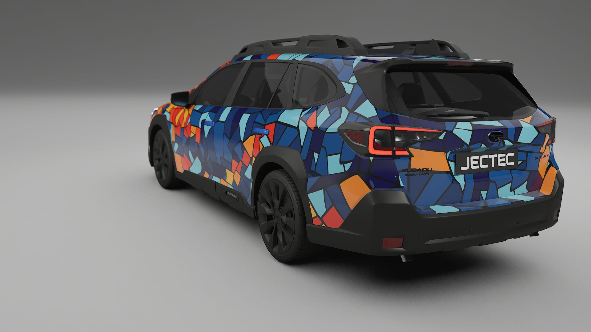 Subaru Outback VI BS prefacelift pre-LCI BARCELONA – Designad Wrap PPF-sats i utskrivbar polyuretanfilm
