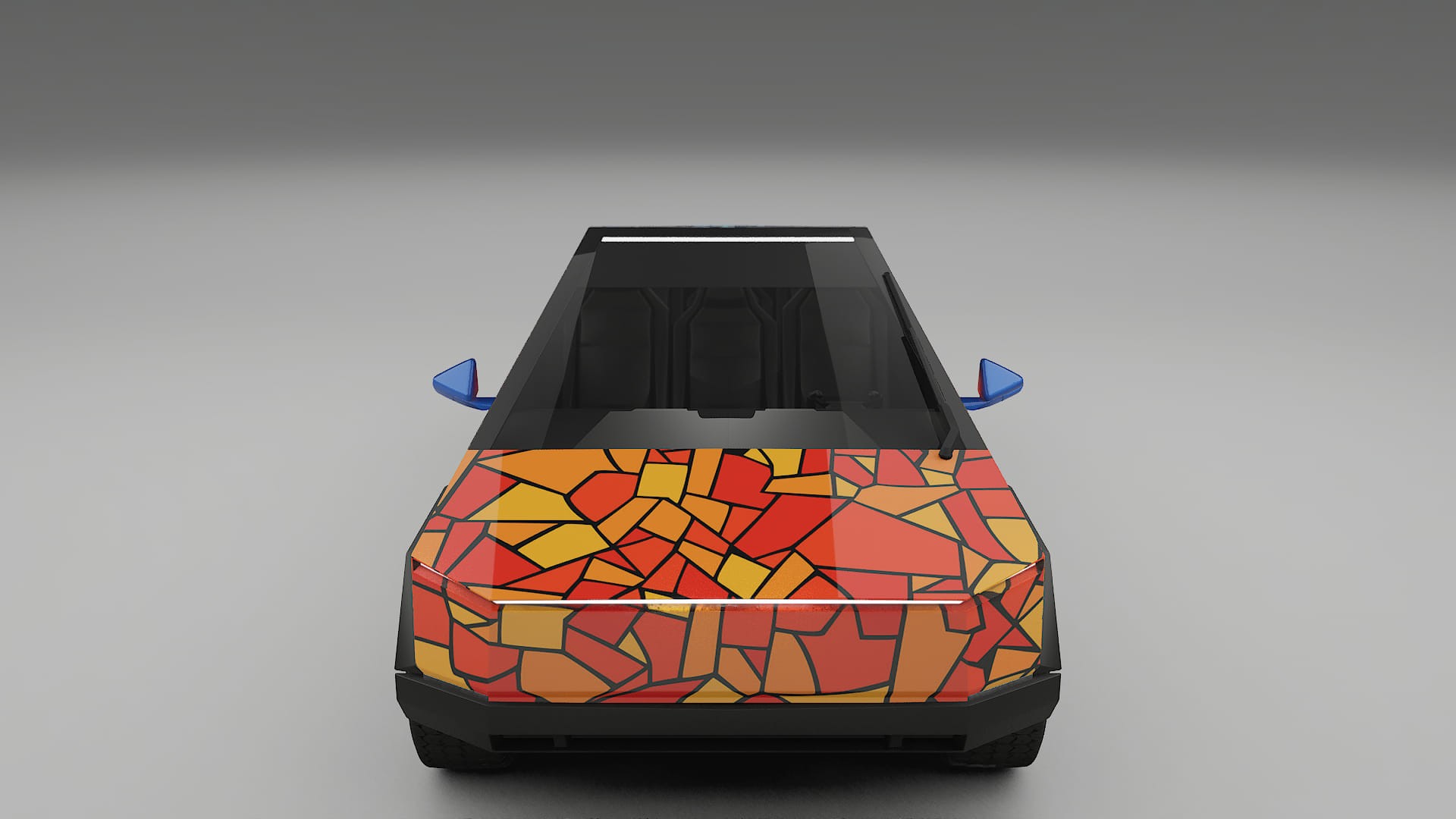 Tesla Cybertruck BARCELONA – Designad Wrap PPF-sats i utskrivbar polyuretanfilm