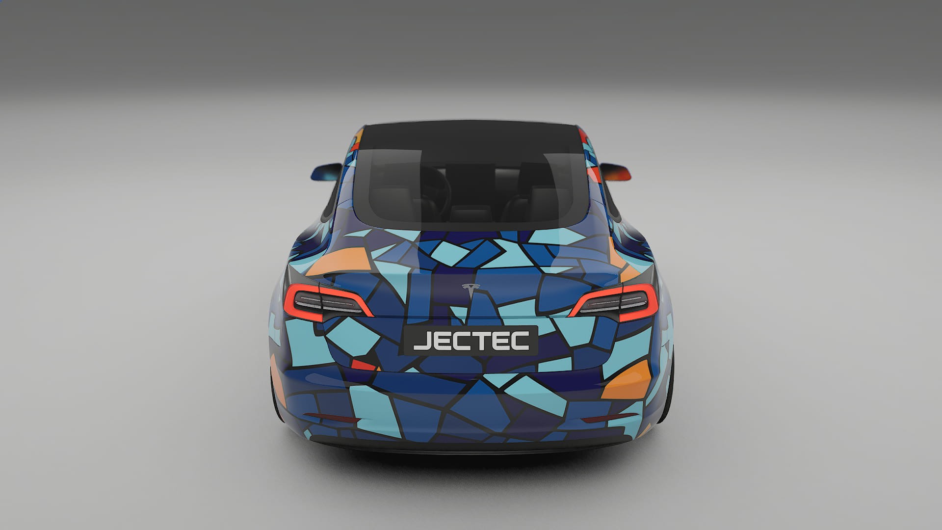 Tesla Model 3 BARCELONA – Designad Wrap PPF-sats i utskrivbar polyuretanfilm