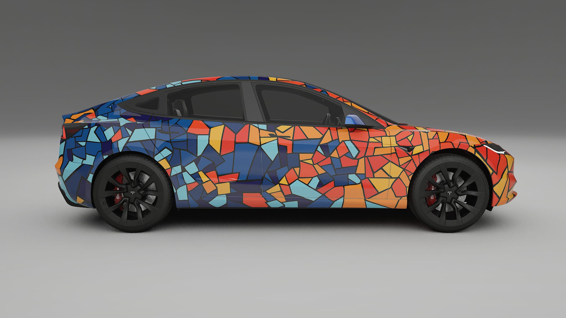 Tesla Model 3 Highland BARCELONA – Designad Wrap PPF-sats i utskrivbar polyuretanfilm