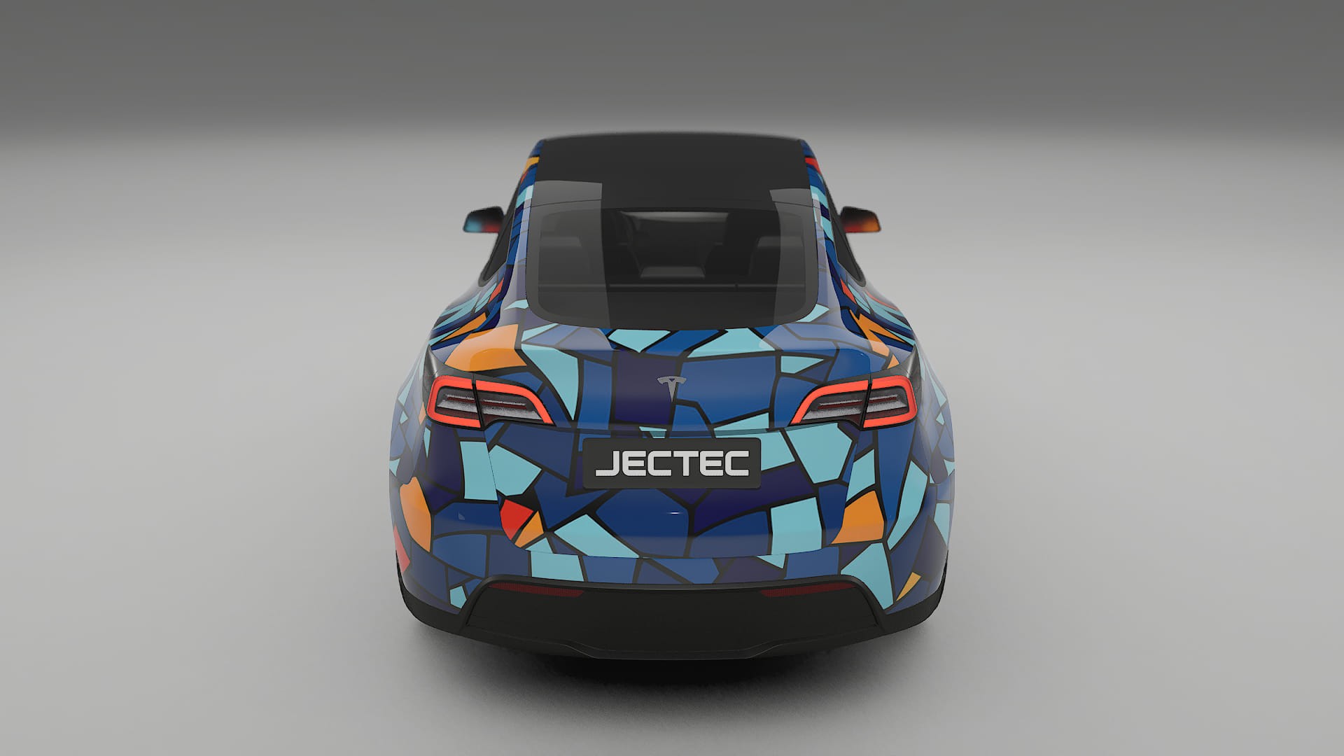 Tesla Model Y BARCELONA – Designad Wrap PPF-sats i utskrivbar polyuretanfilm