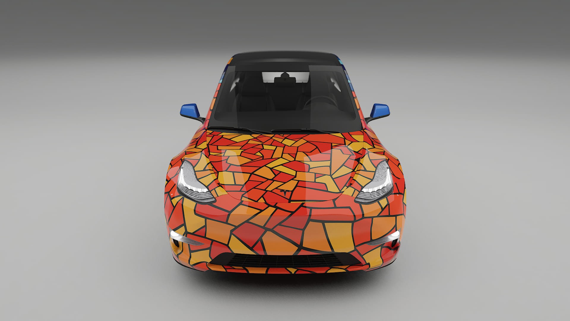 Tesla Model Y BARCELONA – Designad Wrap PPF-sats i utskrivbar polyuretanfilm
