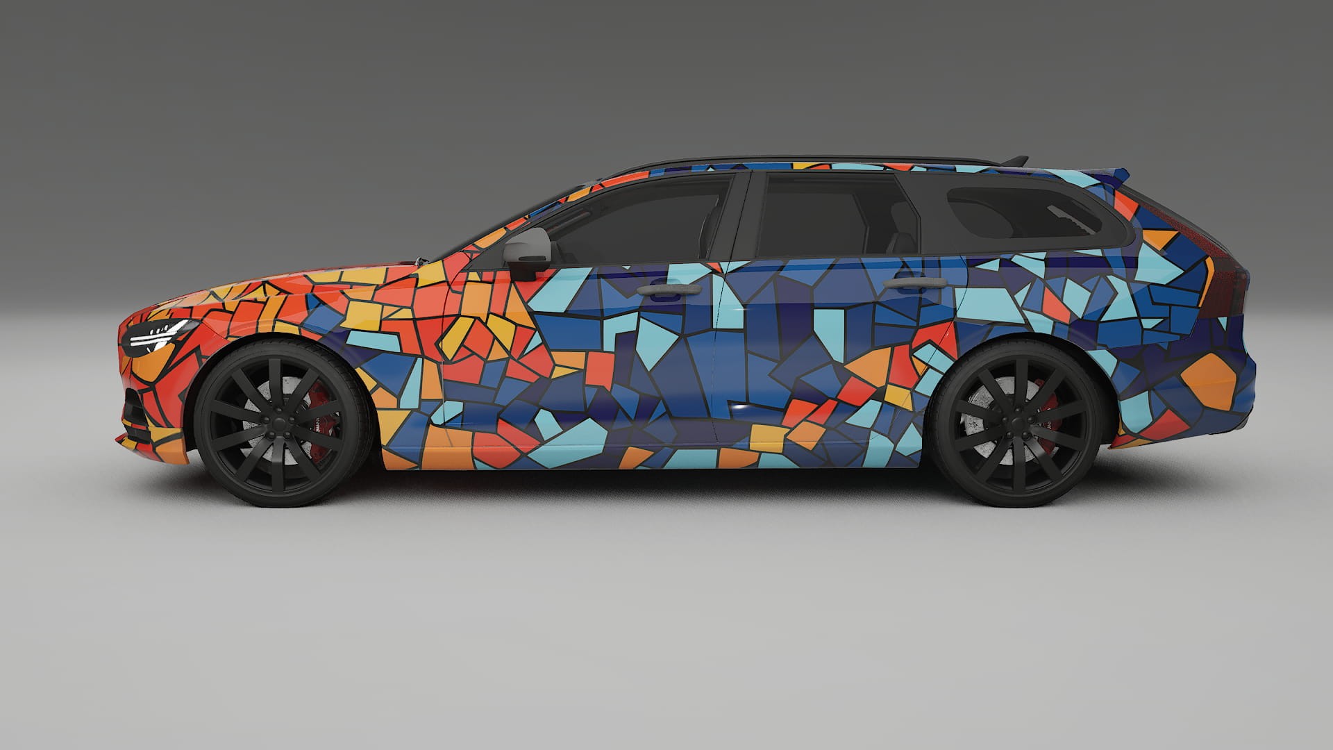 Volvo V90 P5 BARCELONA – Designad Wrap PPF-sats i utskrivbar polyuretanfilm