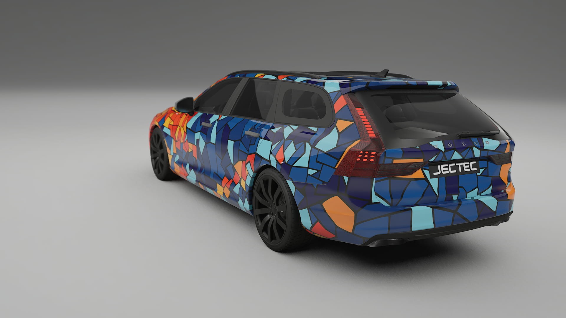 Volvo V90 P5 BARCELONA – Designad Wrap PPF-sats i utskrivbar polyuretanfilm