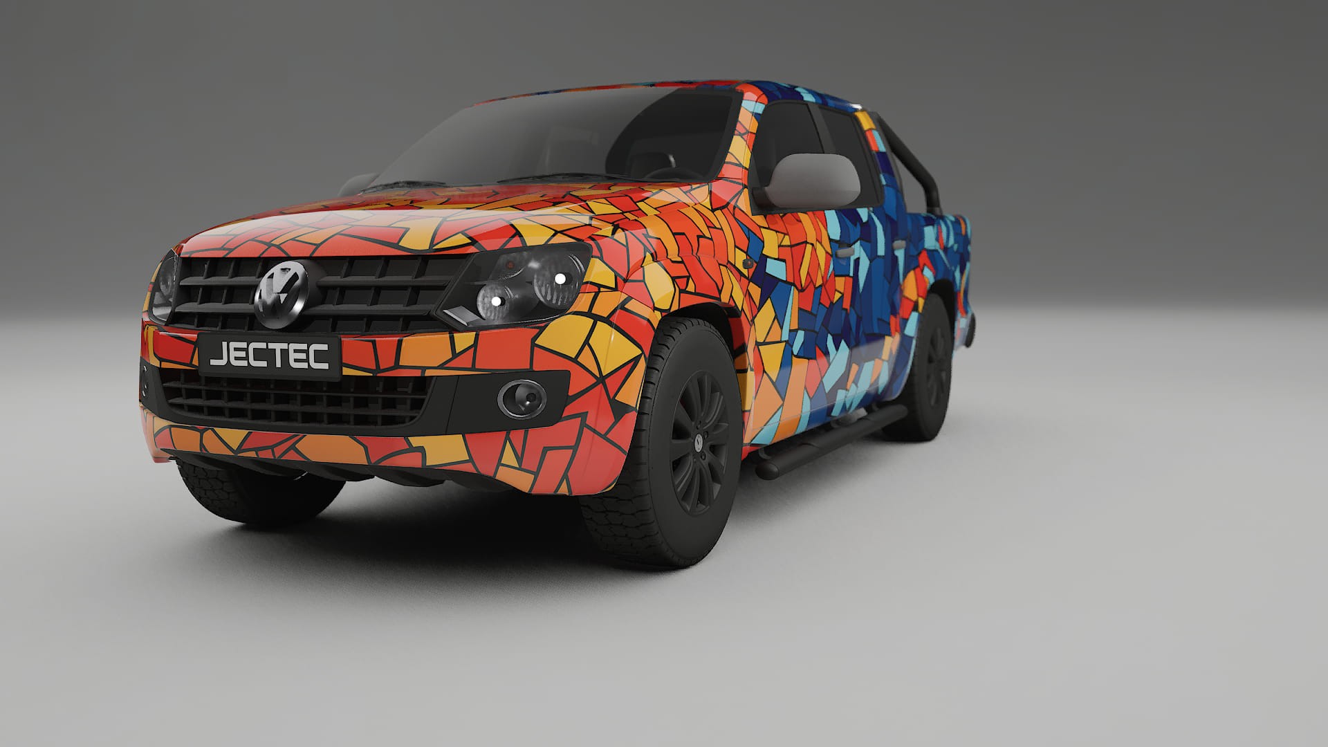 VW Amarok 2H BARCELONA – Designad Wrap PPF-sats i utskrivbar polyuretanfilm