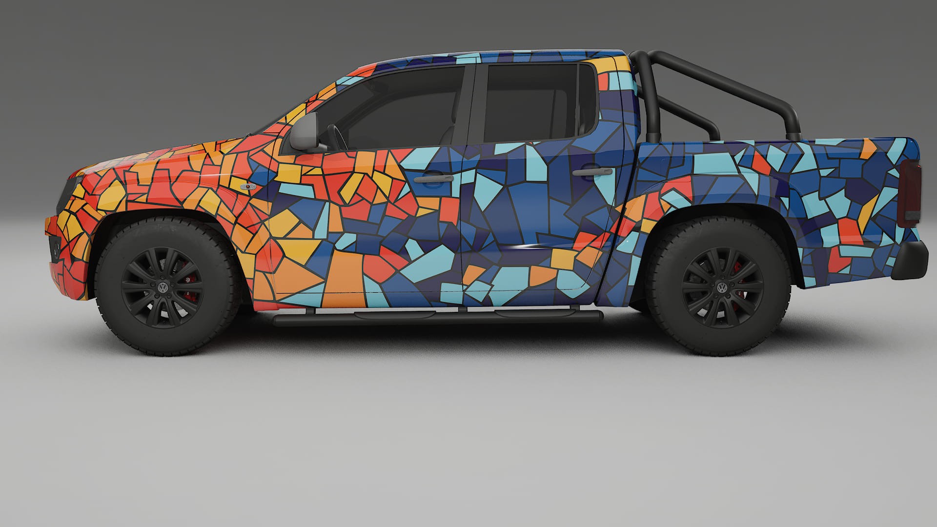 VW Amarok 2H BARCELONA – Designad Wrap PPF-sats i utskrivbar polyuretanfilm