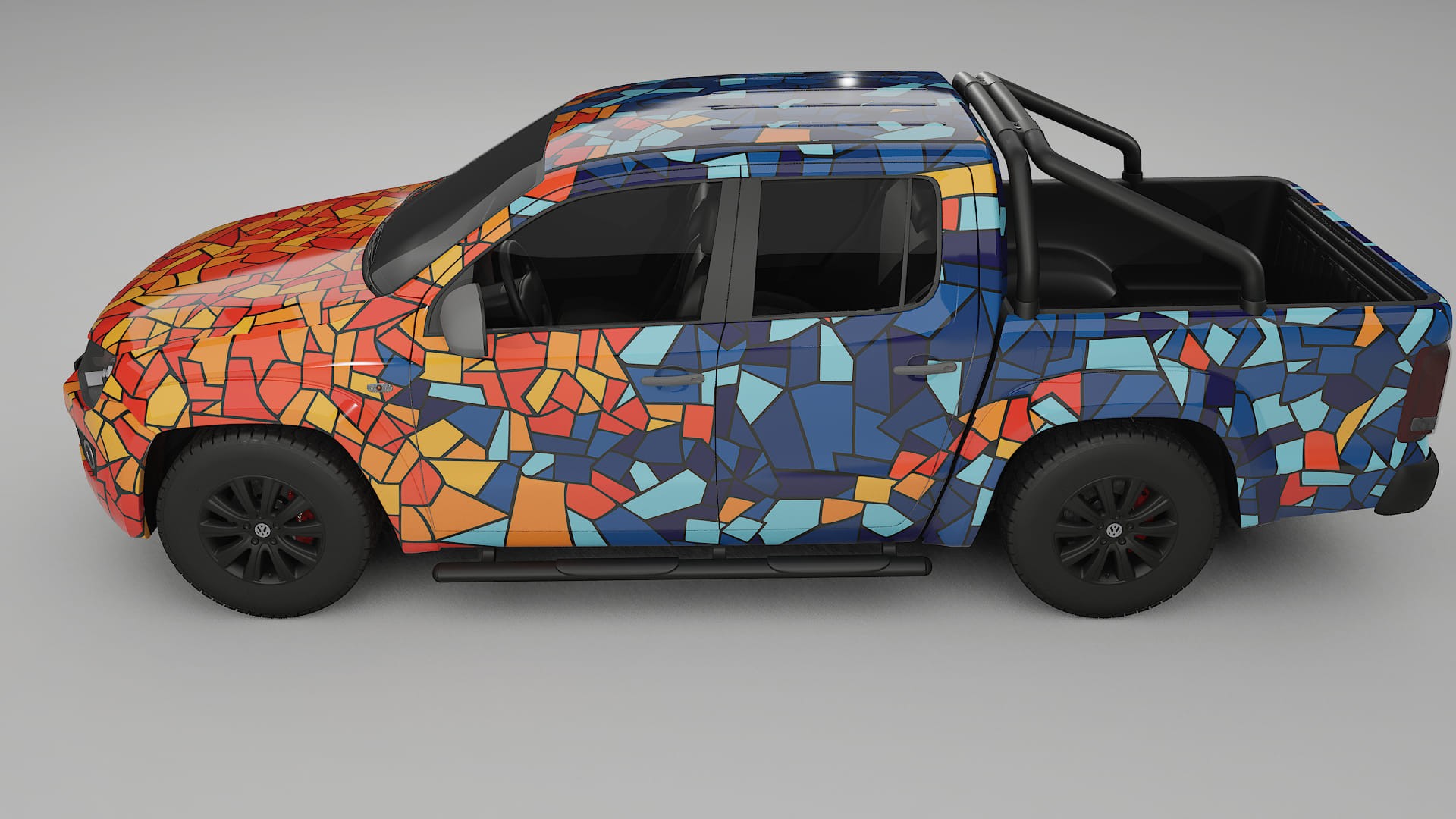 VW Amarok 2H BARCELONA – Designad Wrap PPF-sats i utskrivbar polyuretanfilm