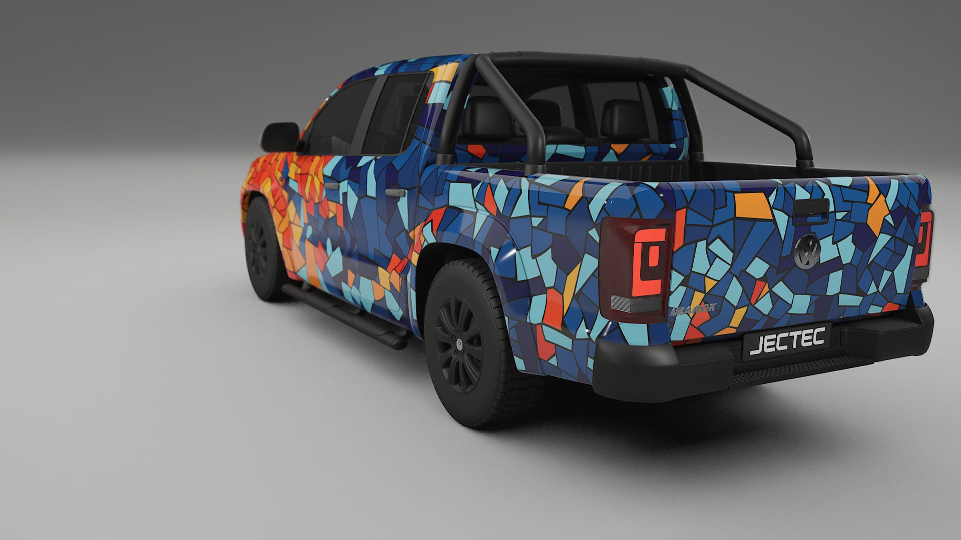 VW Amarok 2H BARCELONA – Designad Wrap PPF-sats i utskrivbar polyuretanfilm