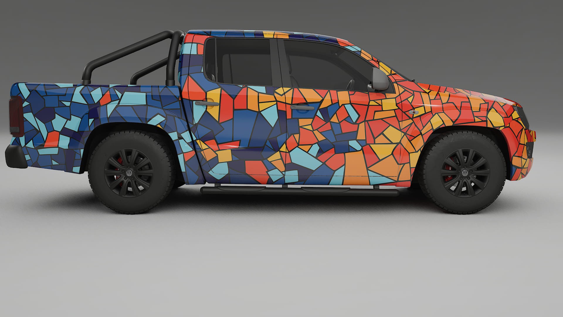 VW Amarok 2H BARCELONA – Designad Wrap PPF-sats i utskrivbar polyuretanfilm