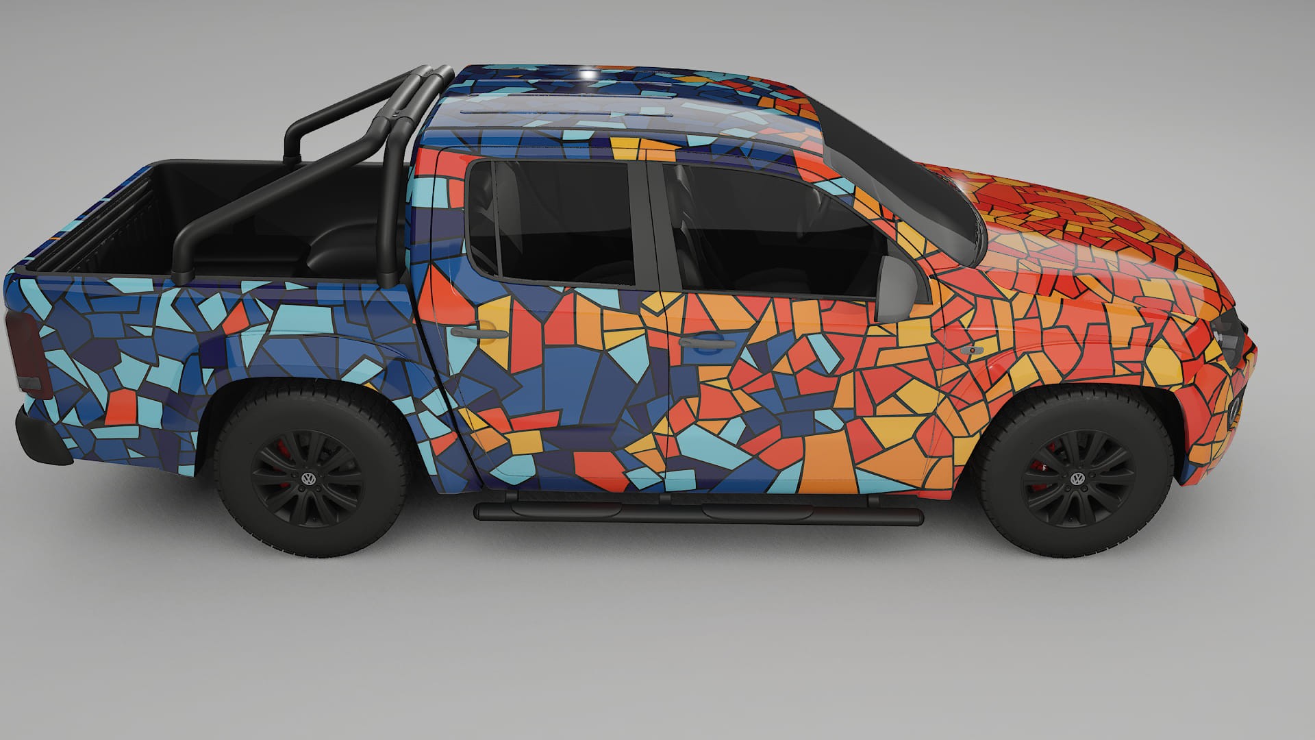 VW Amarok 2H BARCELONA – Designad Wrap PPF-sats i utskrivbar polyuretanfilm