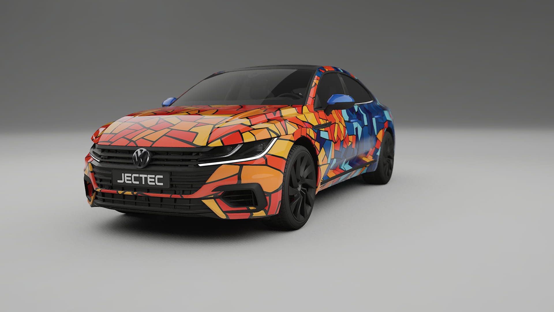 VW Arteon R 3H prefacelift pre-LCI BARCELONA – Designad Wrap PPF-sats i utskrivbar polyuretanfilm