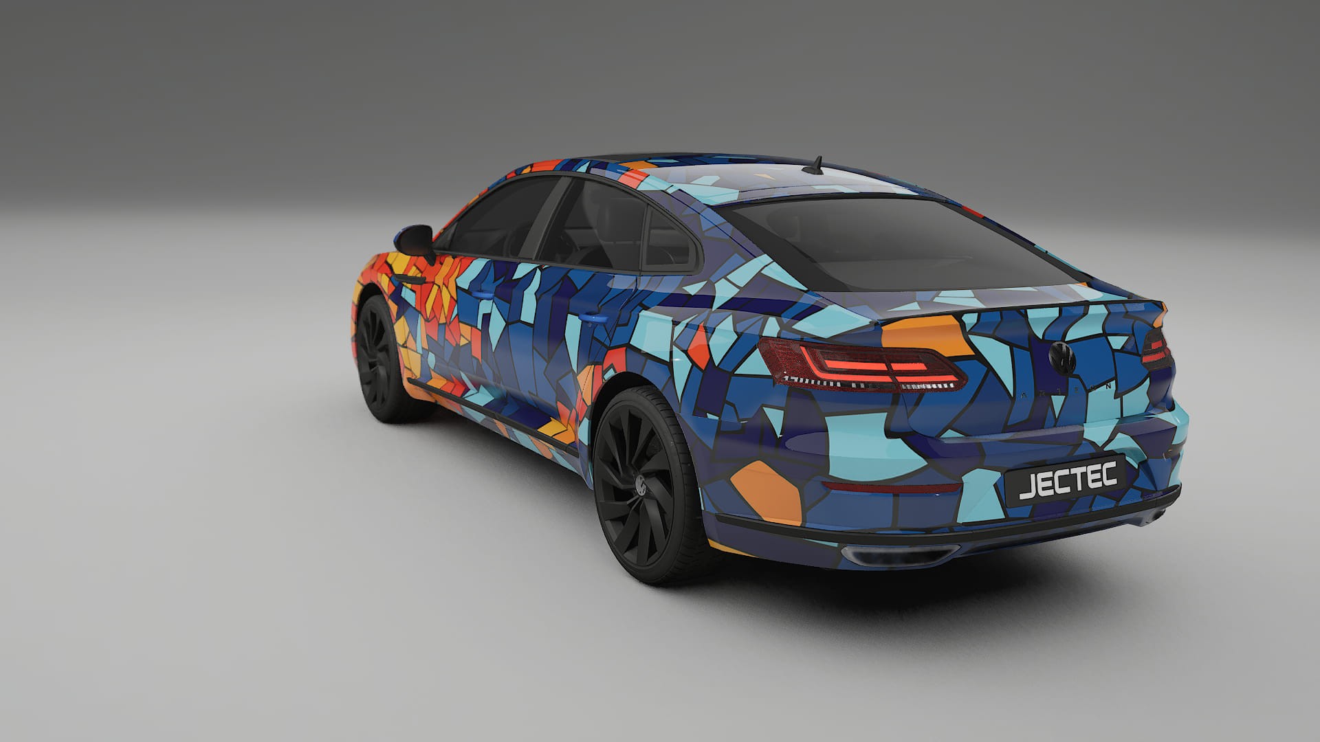 VW Arteon R 3H prefacelift pre-LCI BARCELONA – Designad Wrap PPF-sats i utskrivbar polyuretanfilm