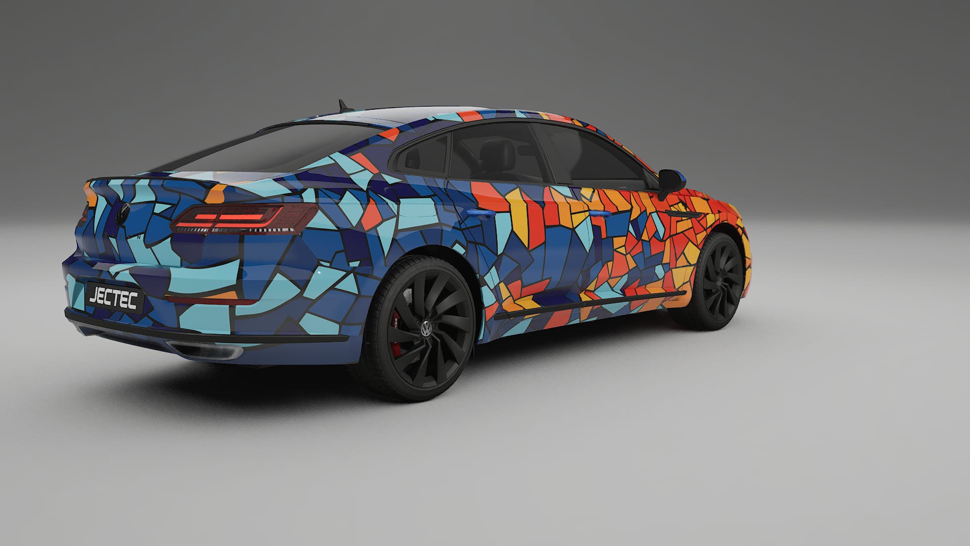 VW Arteon R 3H prefacelift pre-LCI BARCELONA – Designad Wrap PPF-sats i utskrivbar polyuretanfilm