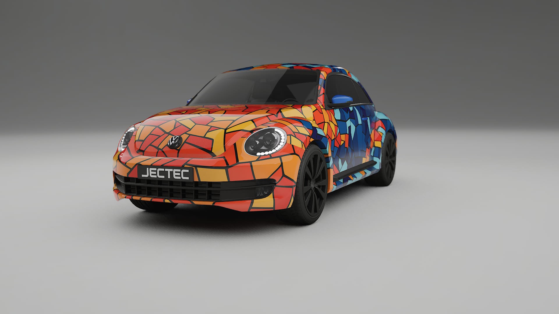 VW Beetle A5 prefacelift pre-LCI BARCELONA – Designad Wrap PPF-sats i utskrivbar polyuretanfilm