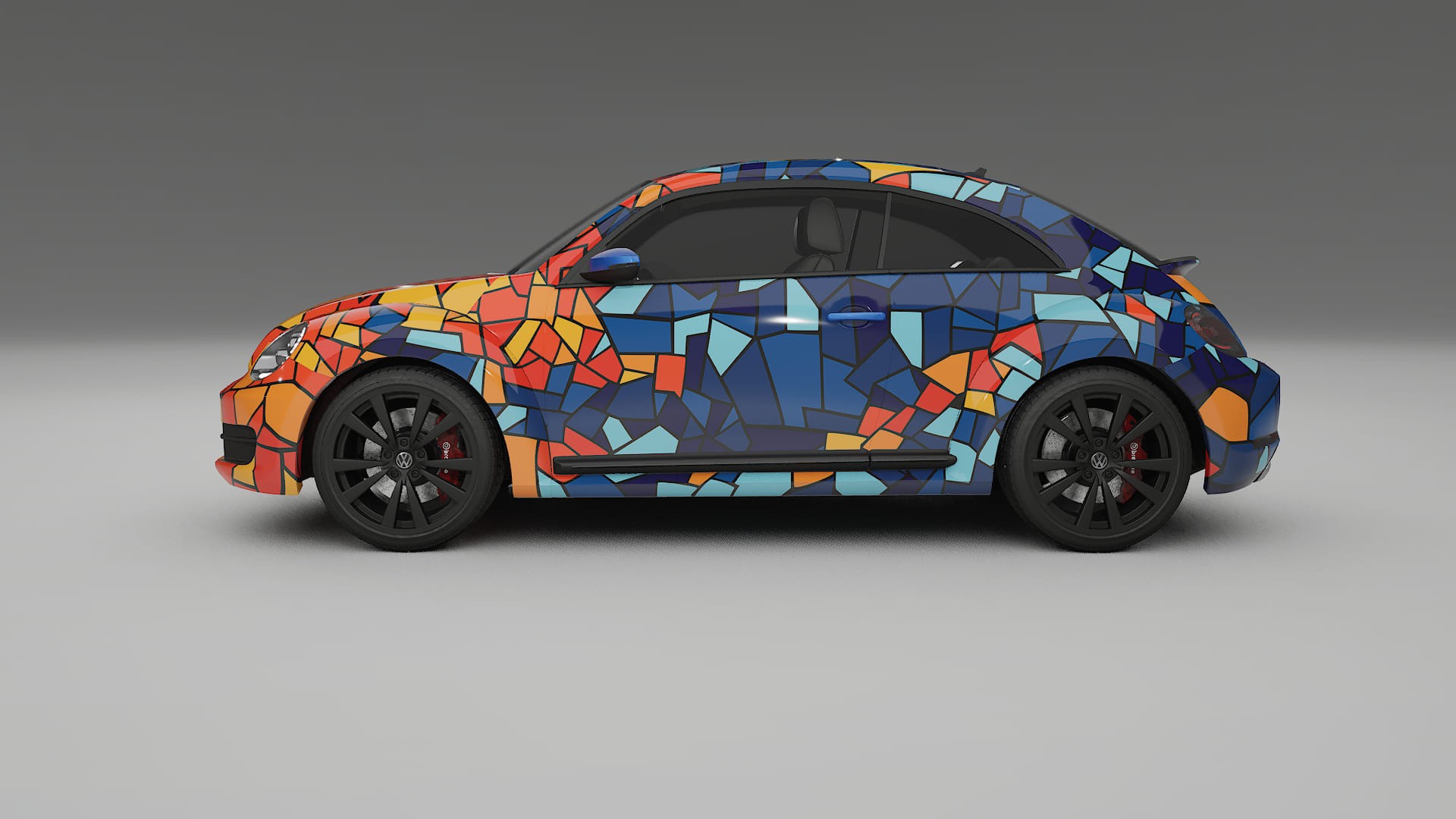 VW Beetle A5 prefacelift pre-LCI BARCELONA – Designad Wrap PPF-sats i utskrivbar polyuretanfilm