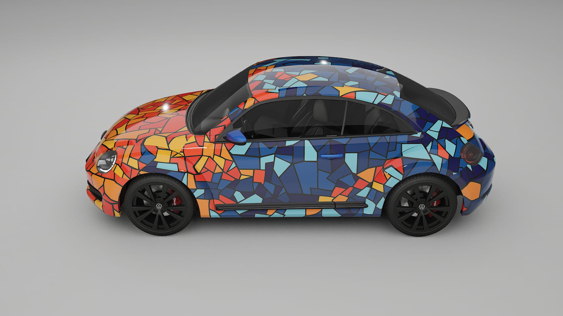 VW Beetle A5 prefacelift pre-LCI BARCELONA – Designad Wrap PPF-sats i utskrivbar polyuretanfilm