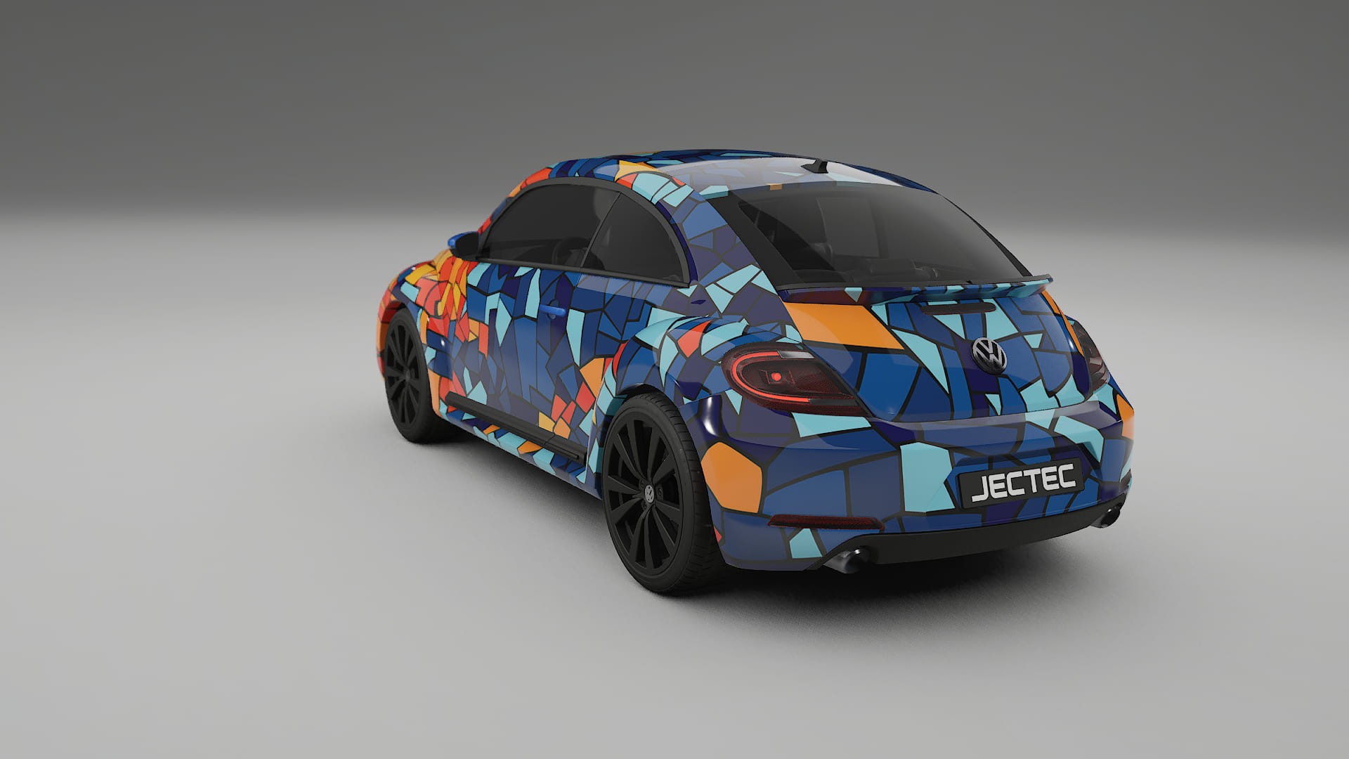 VW Beetle A5 prefacelift pre-LCI BARCELONA – Designad Wrap PPF-sats i utskrivbar polyuretanfilm