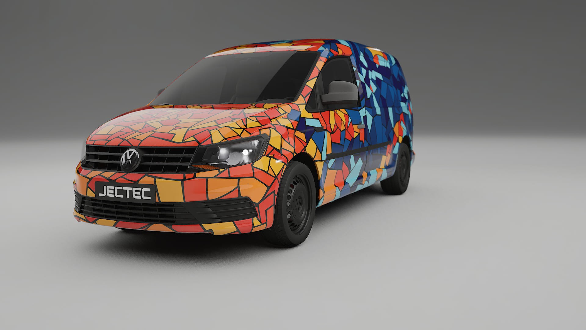 VW Caddy Maxi SB BARCELONA – Designad Wrap PPF-sats i utskrivbar polyuretanfilm