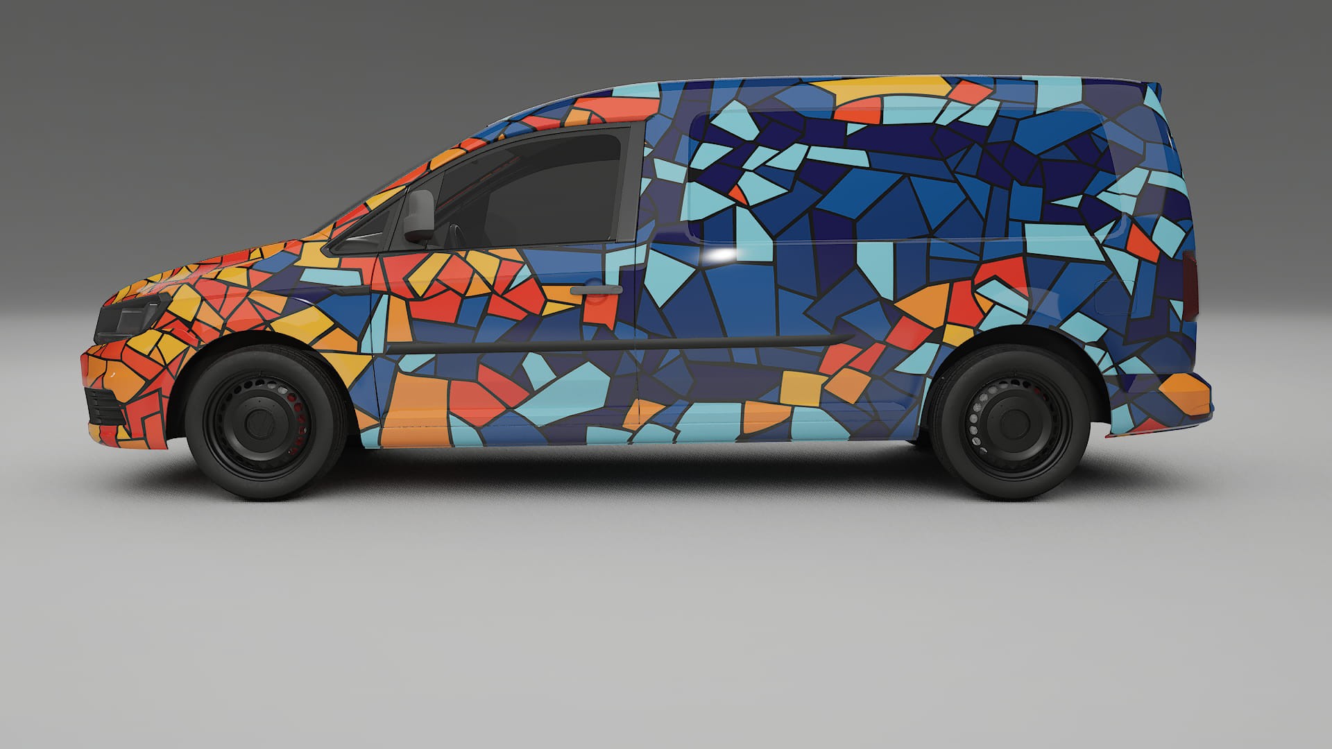 VW Caddy Maxi SB BARCELONA – Designad Wrap PPF-sats i utskrivbar polyuretanfilm