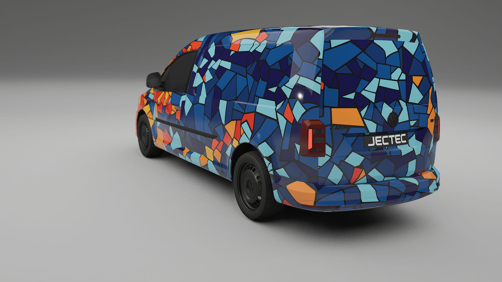 VW Caddy Maxi SB BARCELONA – Designad Wrap PPF-sats i utskrivbar polyuretanfilm