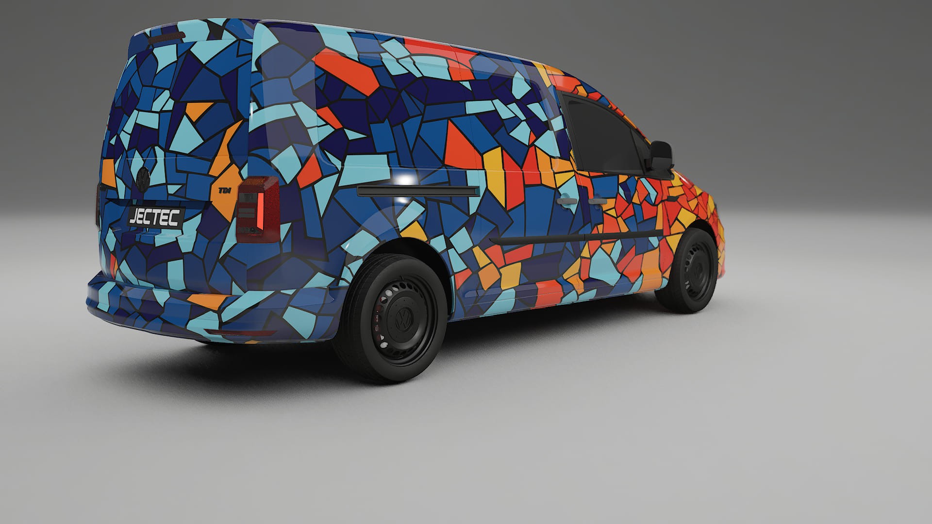 VW Caddy Maxi SB BARCELONA – Designad Wrap PPF-sats i utskrivbar polyuretanfilm