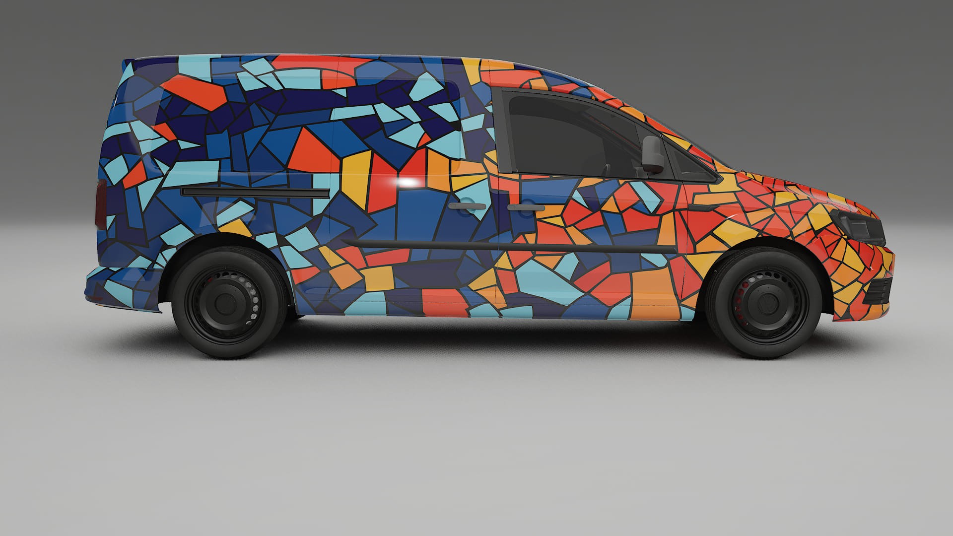 VW Caddy Maxi SB BARCELONA – Designad Wrap PPF-sats i utskrivbar polyuretanfilm