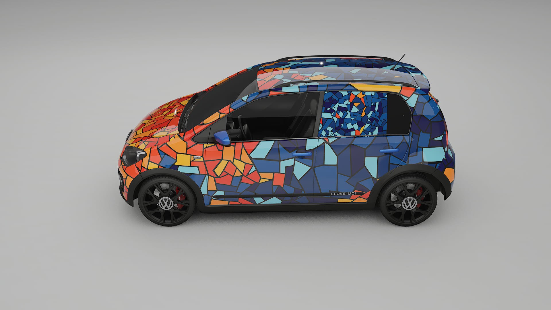 VW Cross Up BARCELONA – Designad Wrap PPF-sats i utskrivbar polyuretanfilm