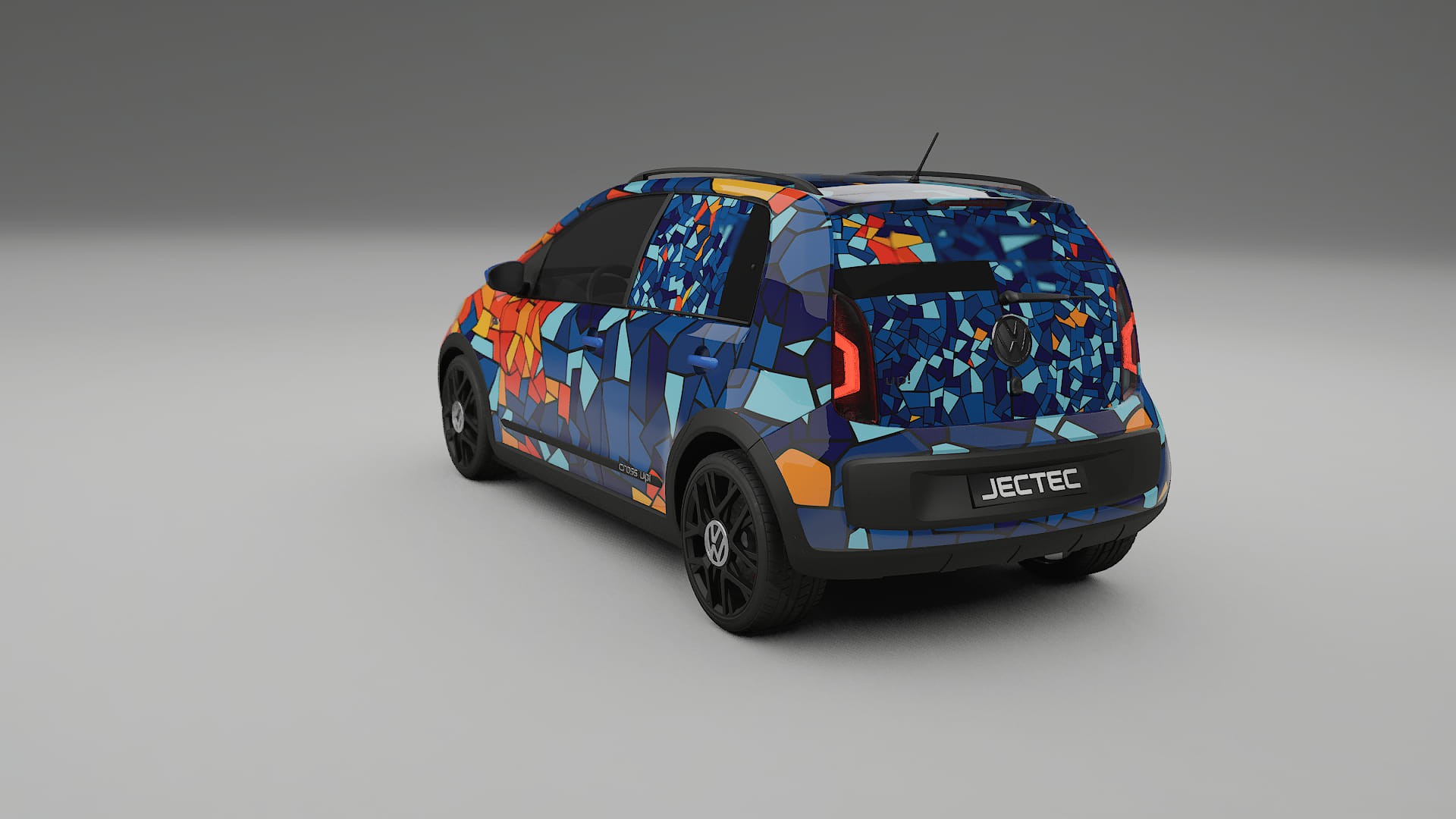 VW Cross Up BARCELONA – Designad Wrap PPF-sats i utskrivbar polyuretanfilm