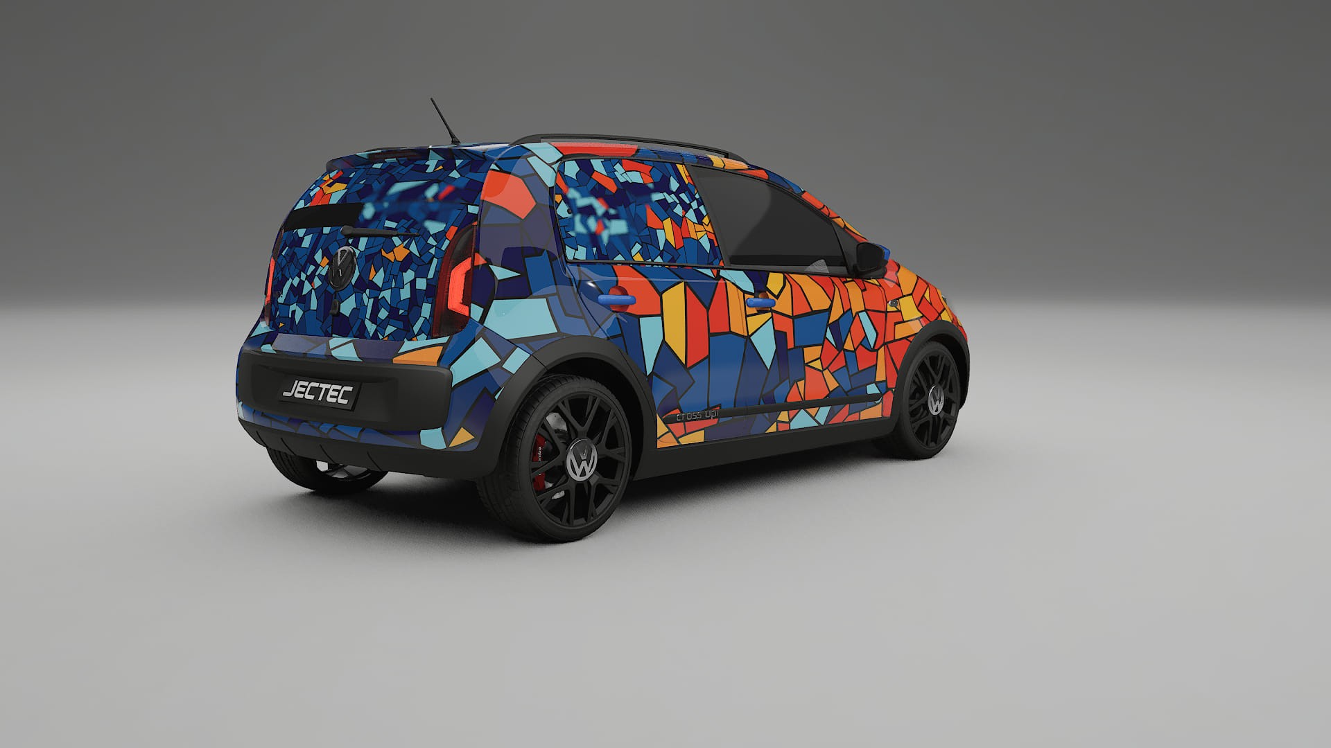 VW Cross Up BARCELONA – Designad Wrap PPF-sats i utskrivbar polyuretanfilm